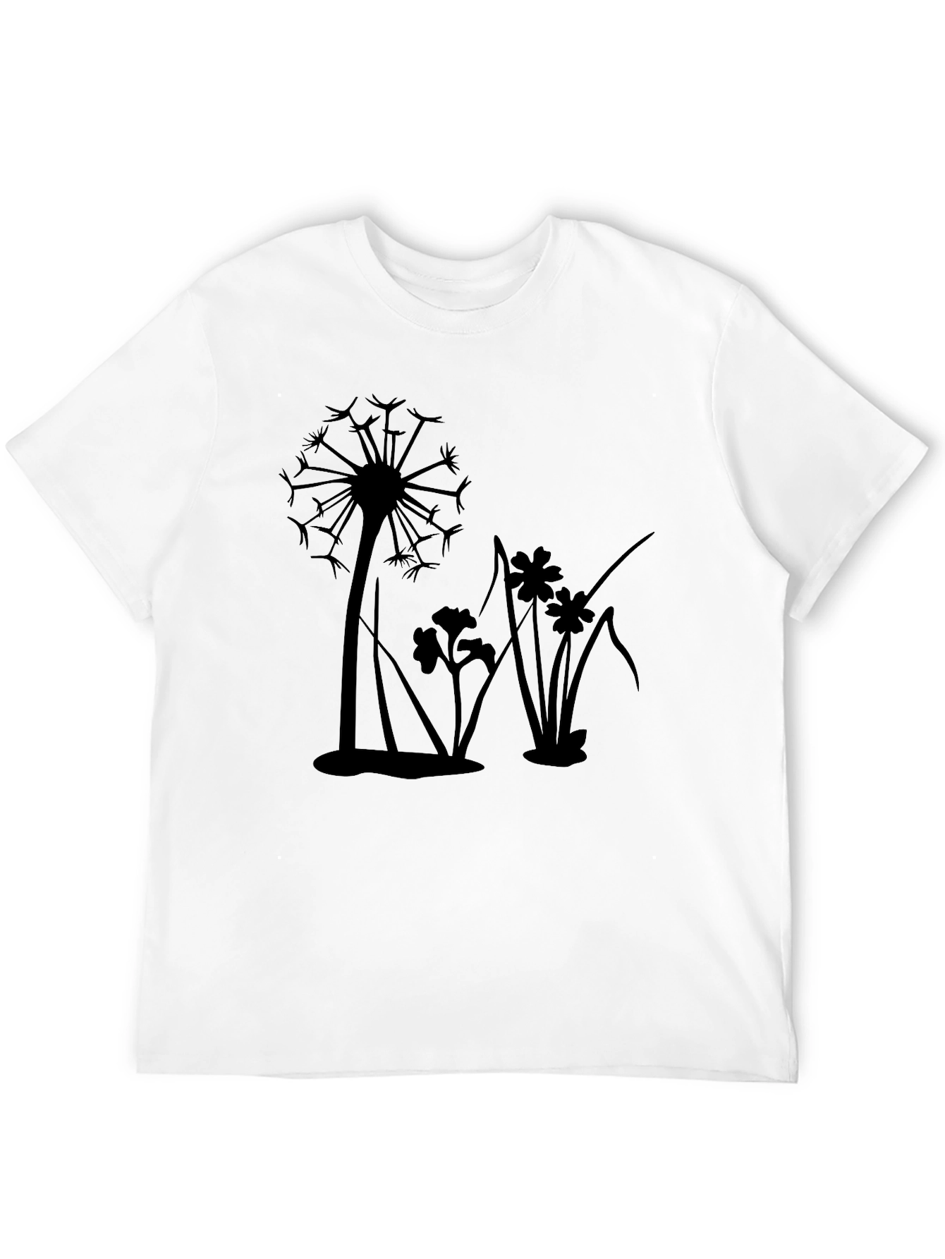 Dandelion Graphic Black T-Shirt