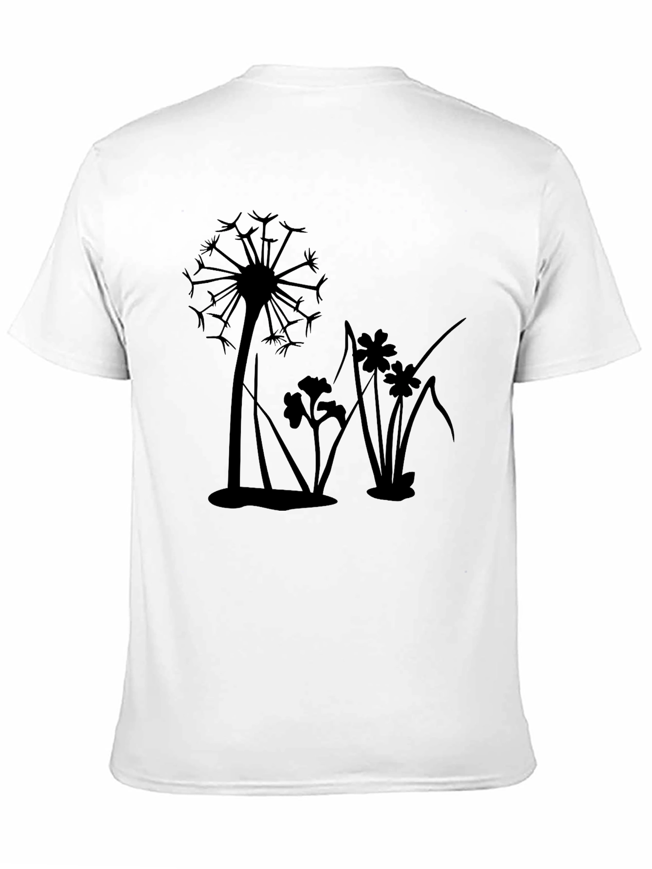 Dandelion Graphic Black T-Shirt