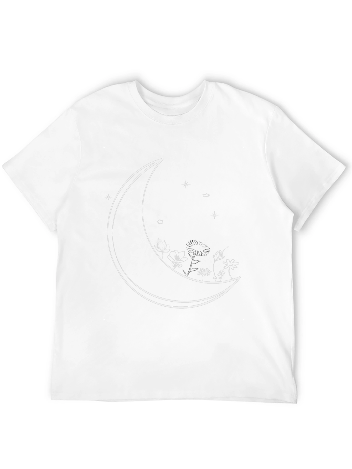 Celestial Moon Graphic Tee - Mens Black T-Shirt
