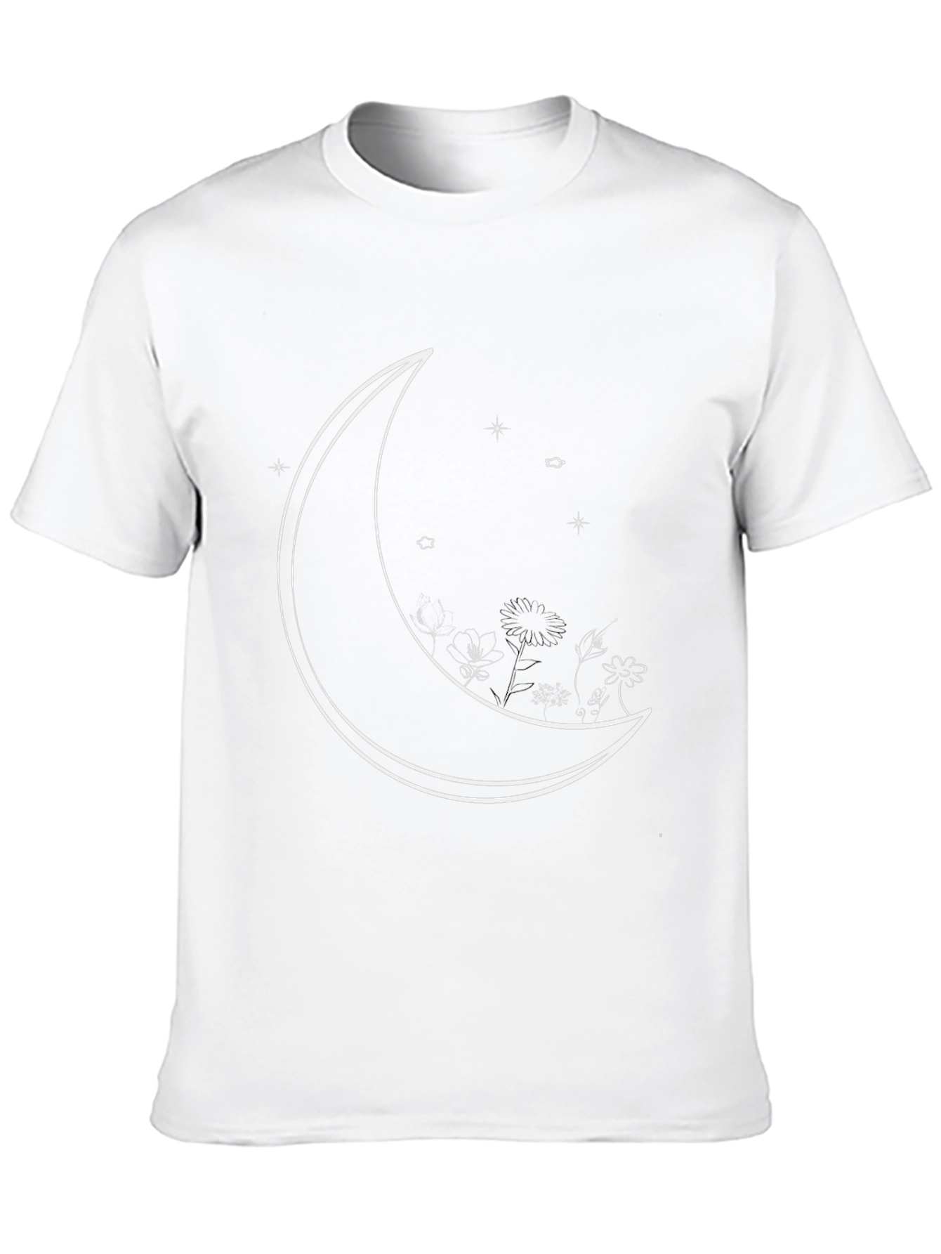 Celestial Moon Graphic Tee - Mens Black T-Shirt