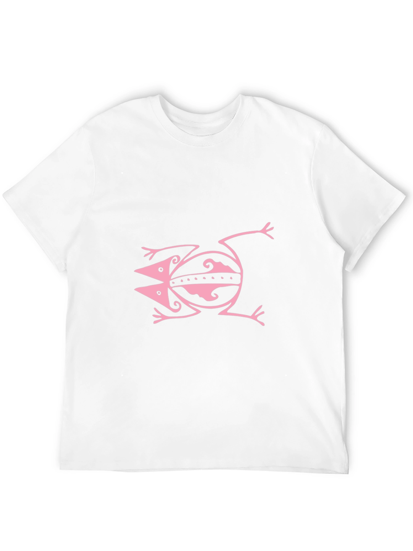 Pink Frog Graphic Black Tee Shirt
