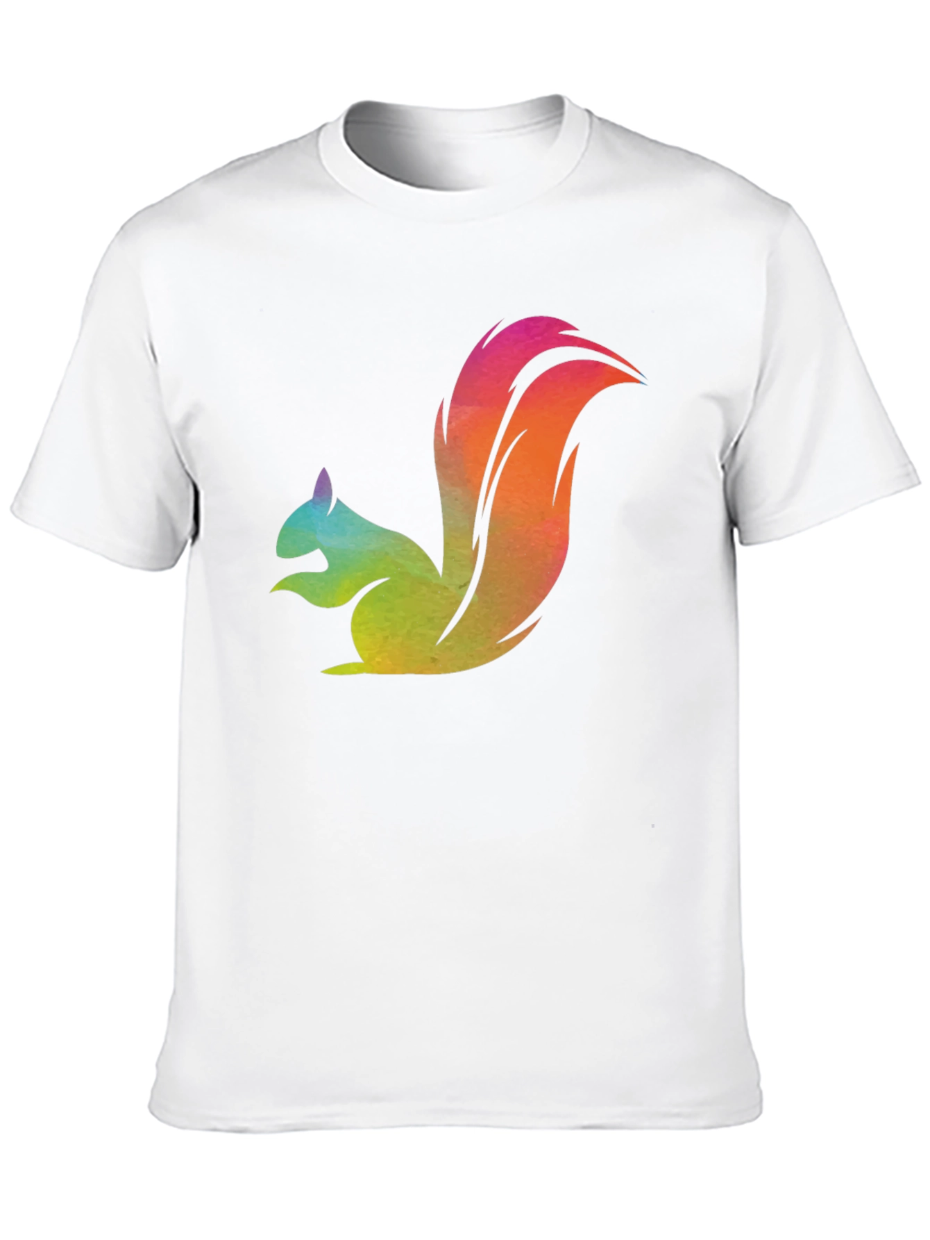 Rainbow Squirrel Graphic Tee - Mens Black T-Shirt