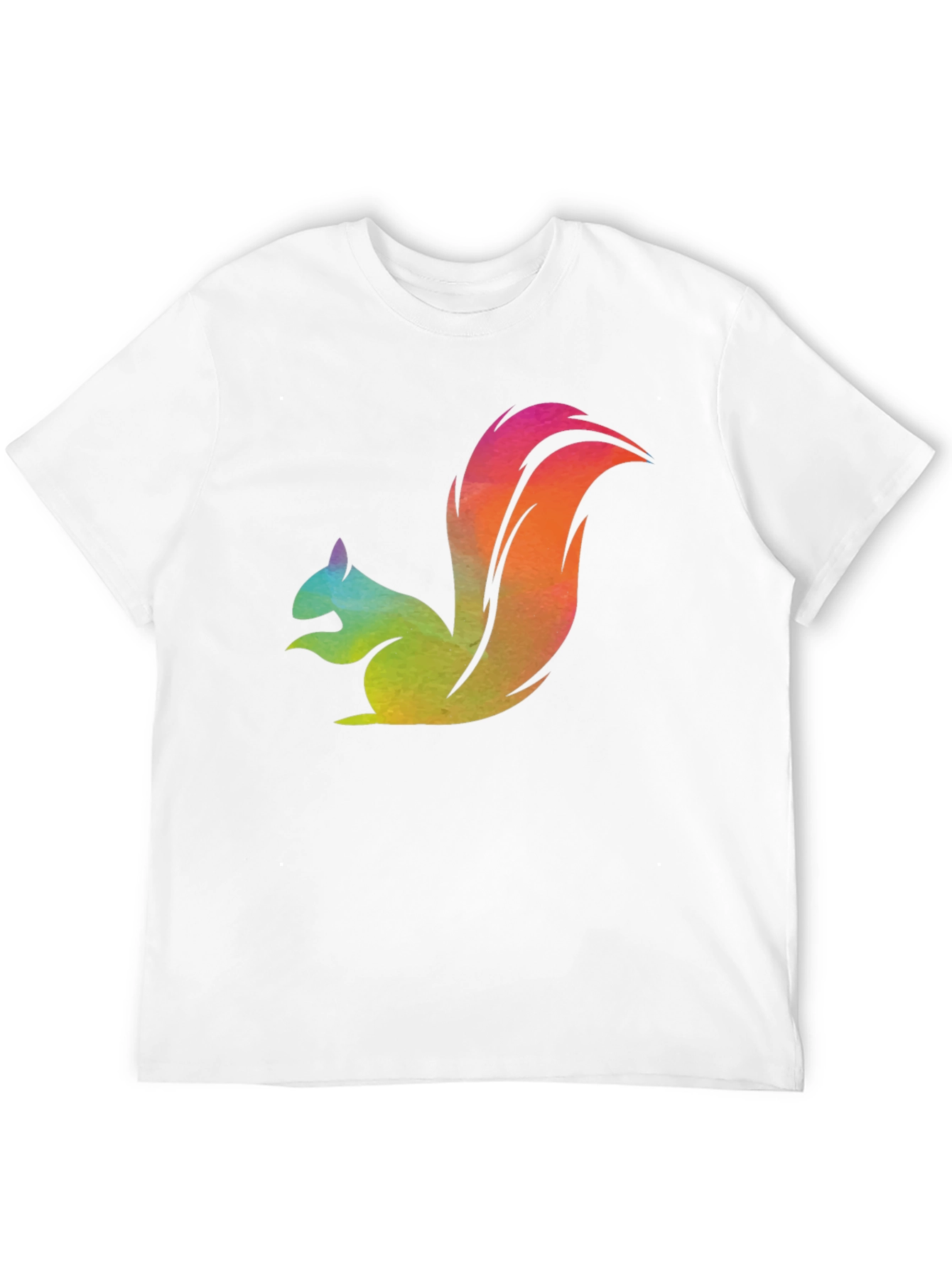 Rainbow Squirrel Graphic Tee - Mens Black T-Shirt