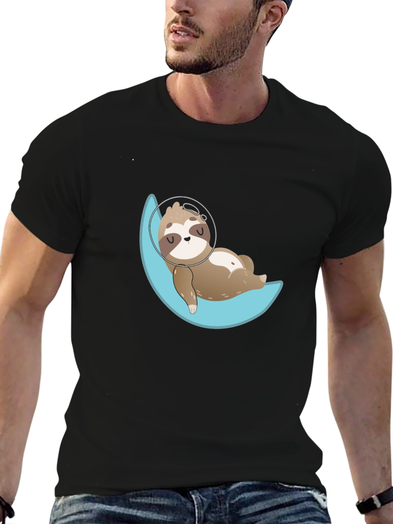 Sloth Astronaut Moon T-Shirt
