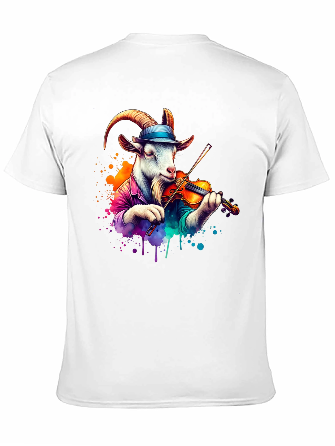 Goat Musician T-Shirt - Unique Graphic Tee