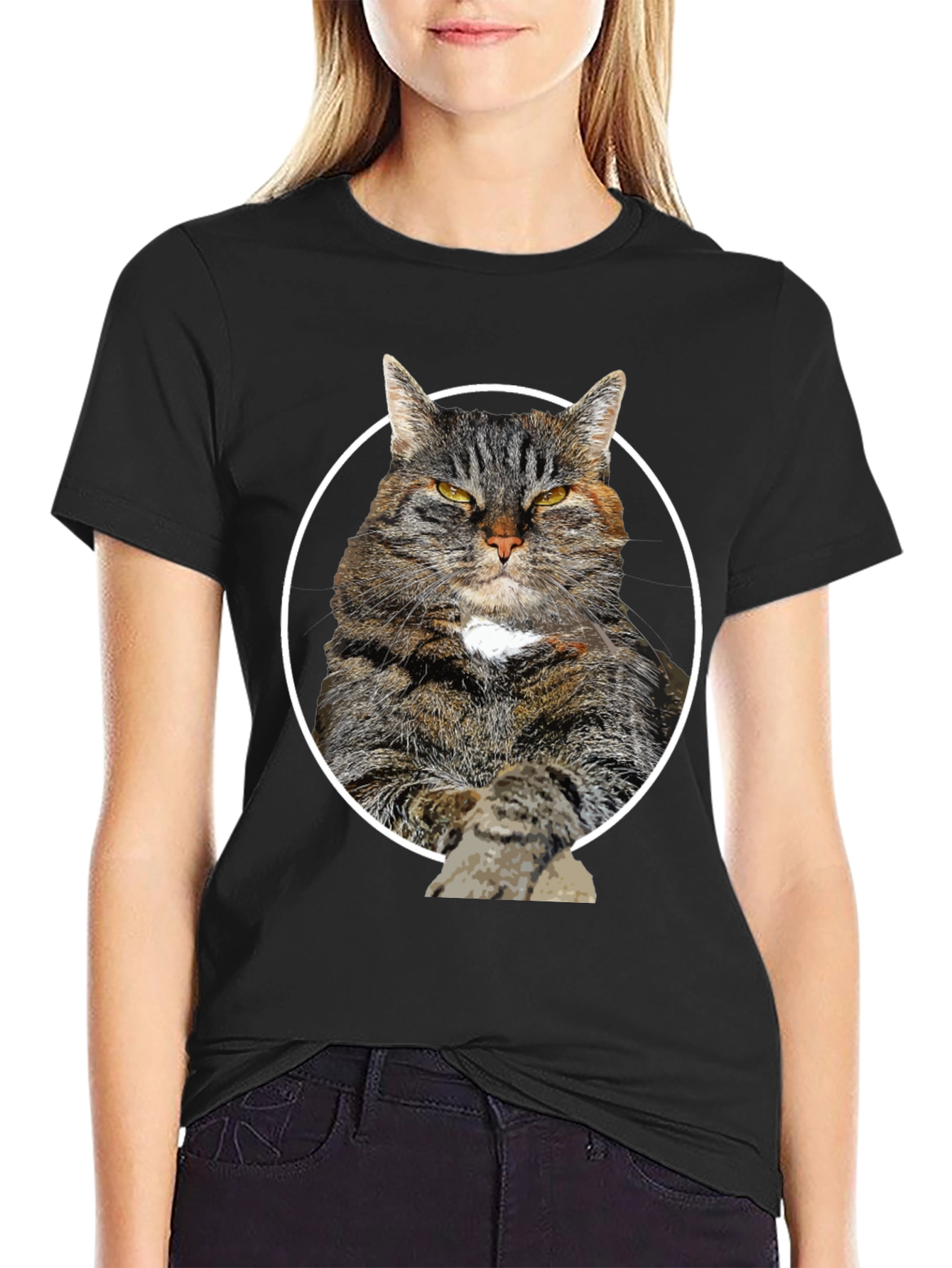 Cool Cat Graphic Tee - Unisex Black T-Shirt