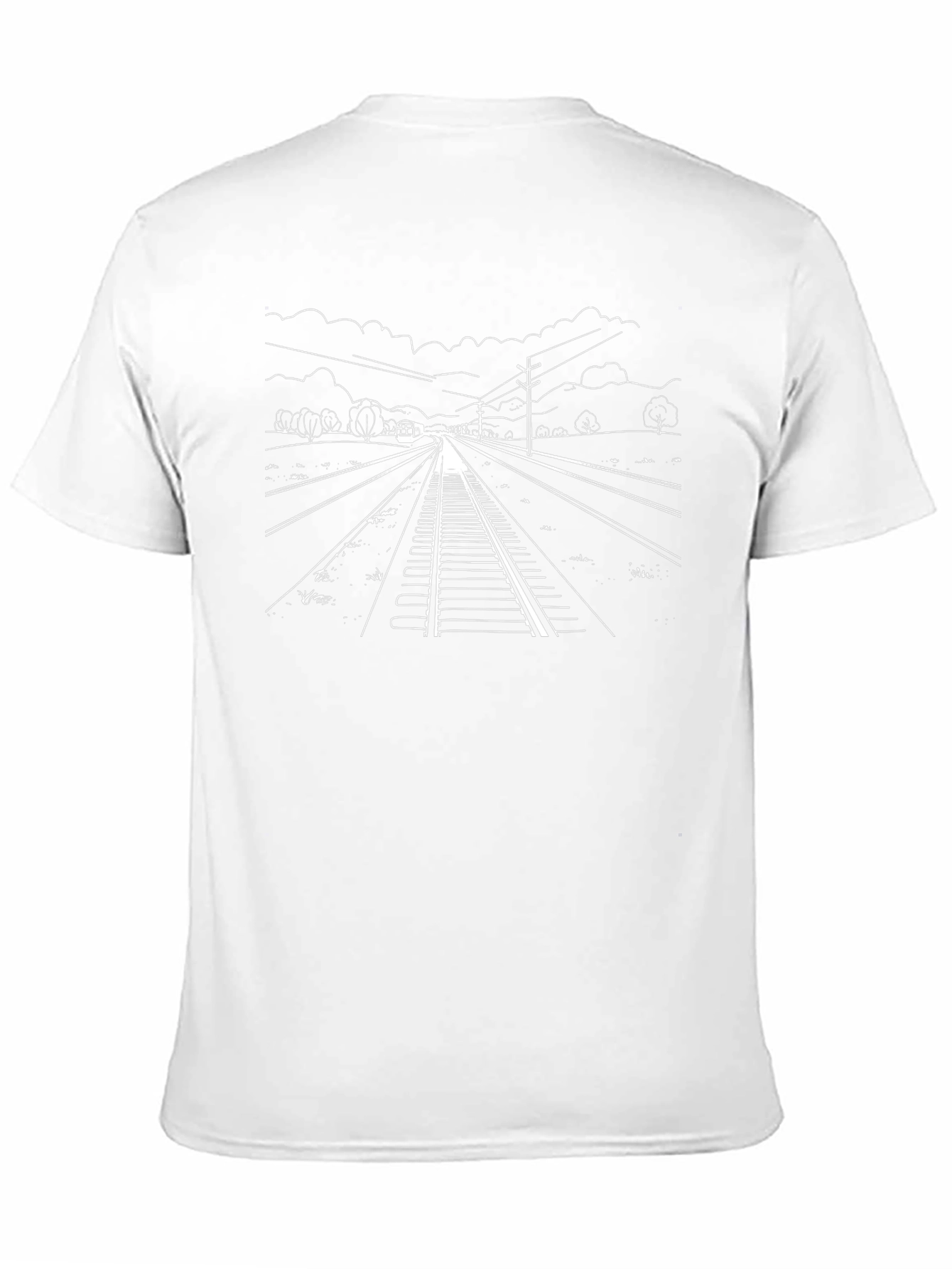 Train Track Graphic Tee - Railroad Lover Shirt