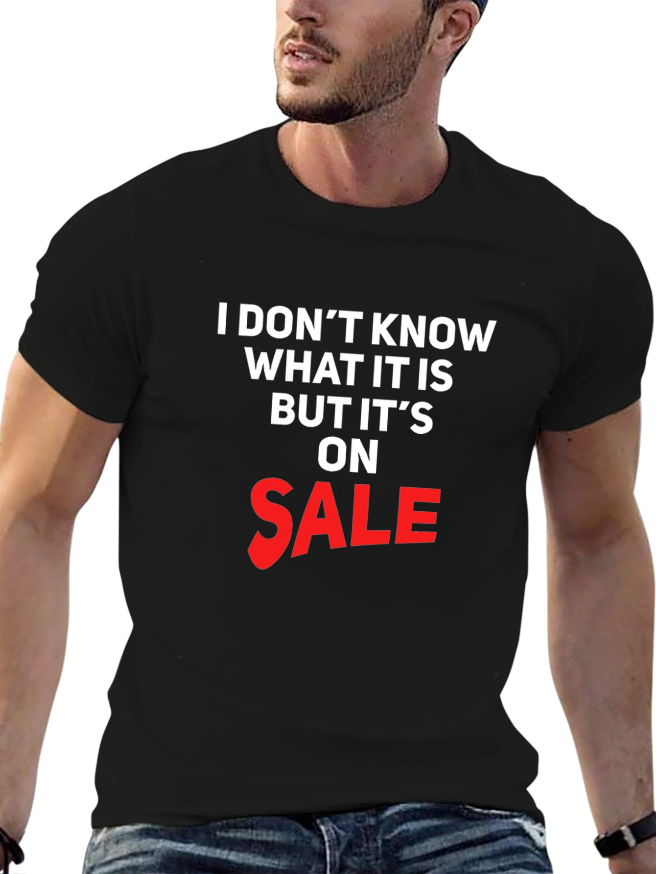 Funny On Sale Graphic T-Shirt - Black