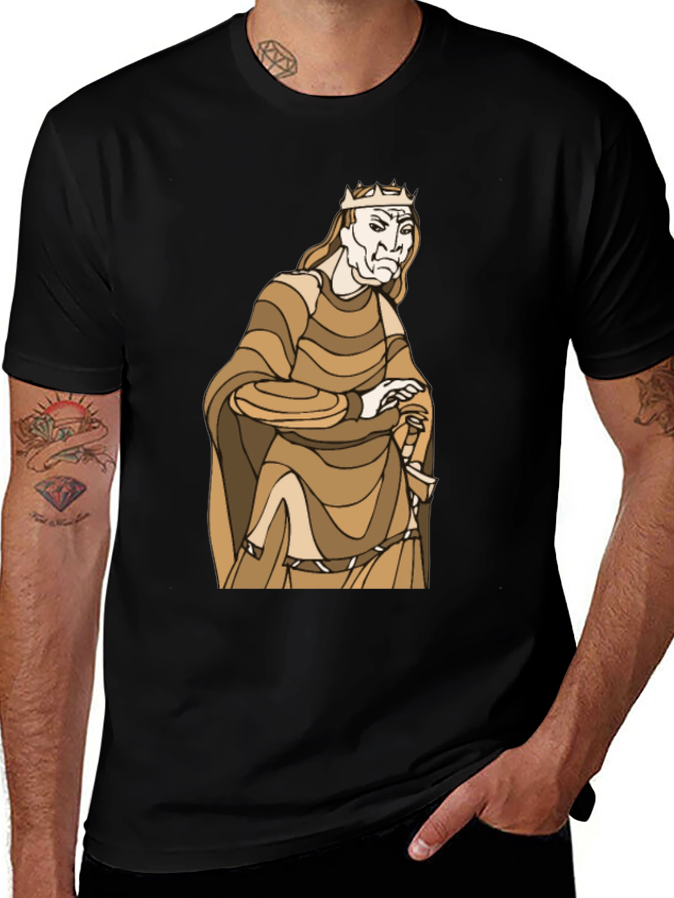 King Graphic Black T-Shirt