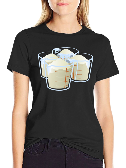 Measuring Cups Graphic T-Shirt - Black Casual Wear