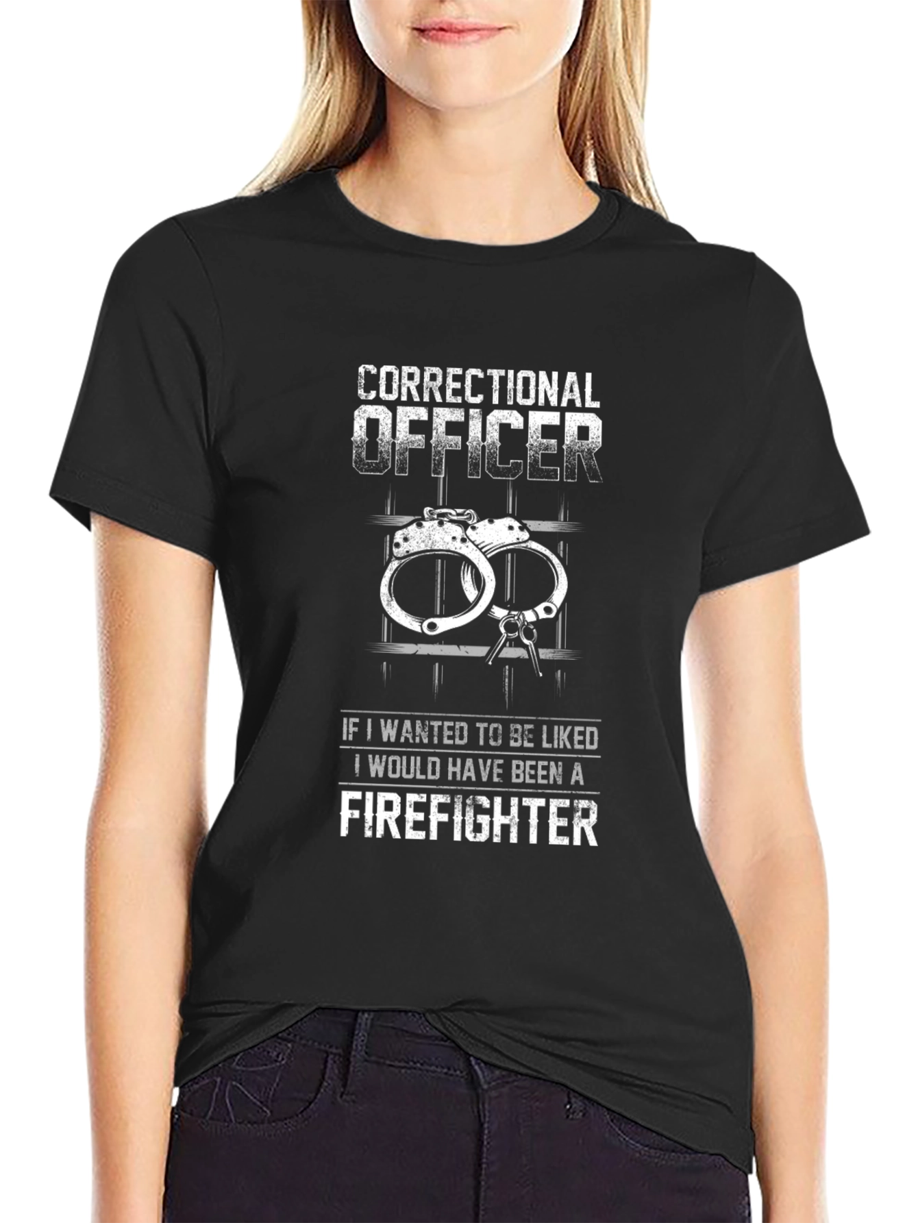 Correctional Officer Firefighter Graphic T-Shirt