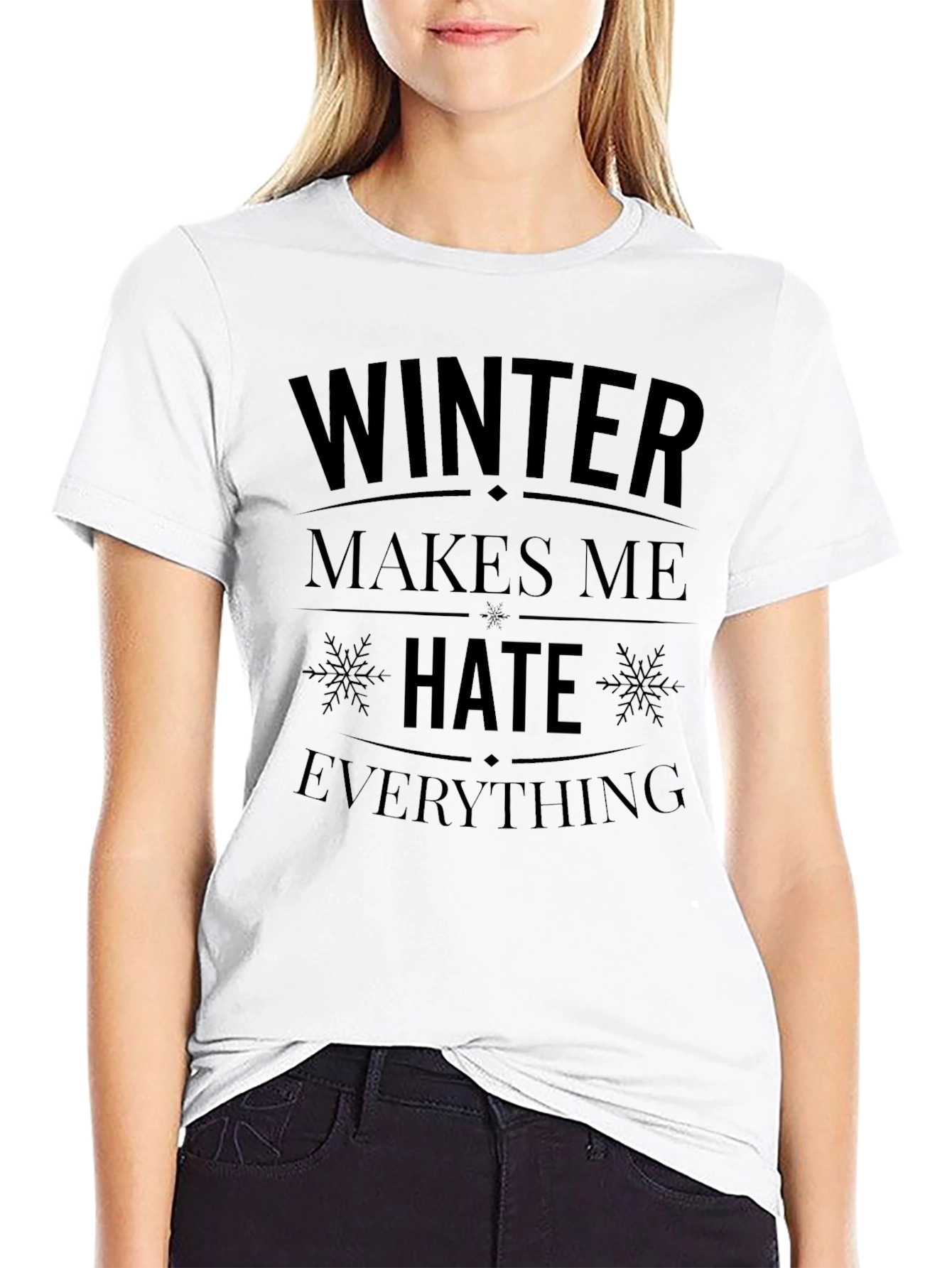 Winter Hater Graphic Tee - Black