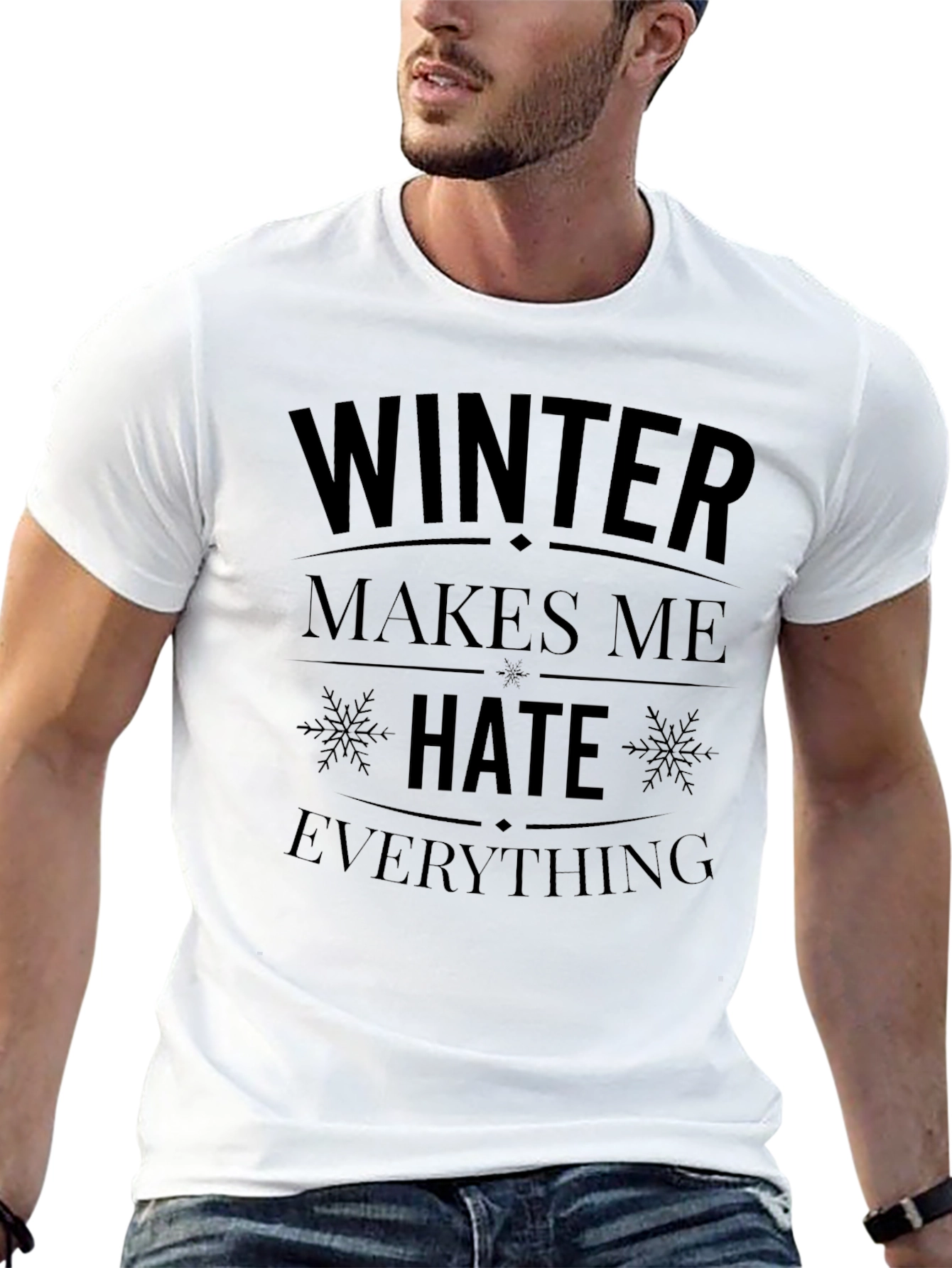 Winter Hater Graphic Tee - Black