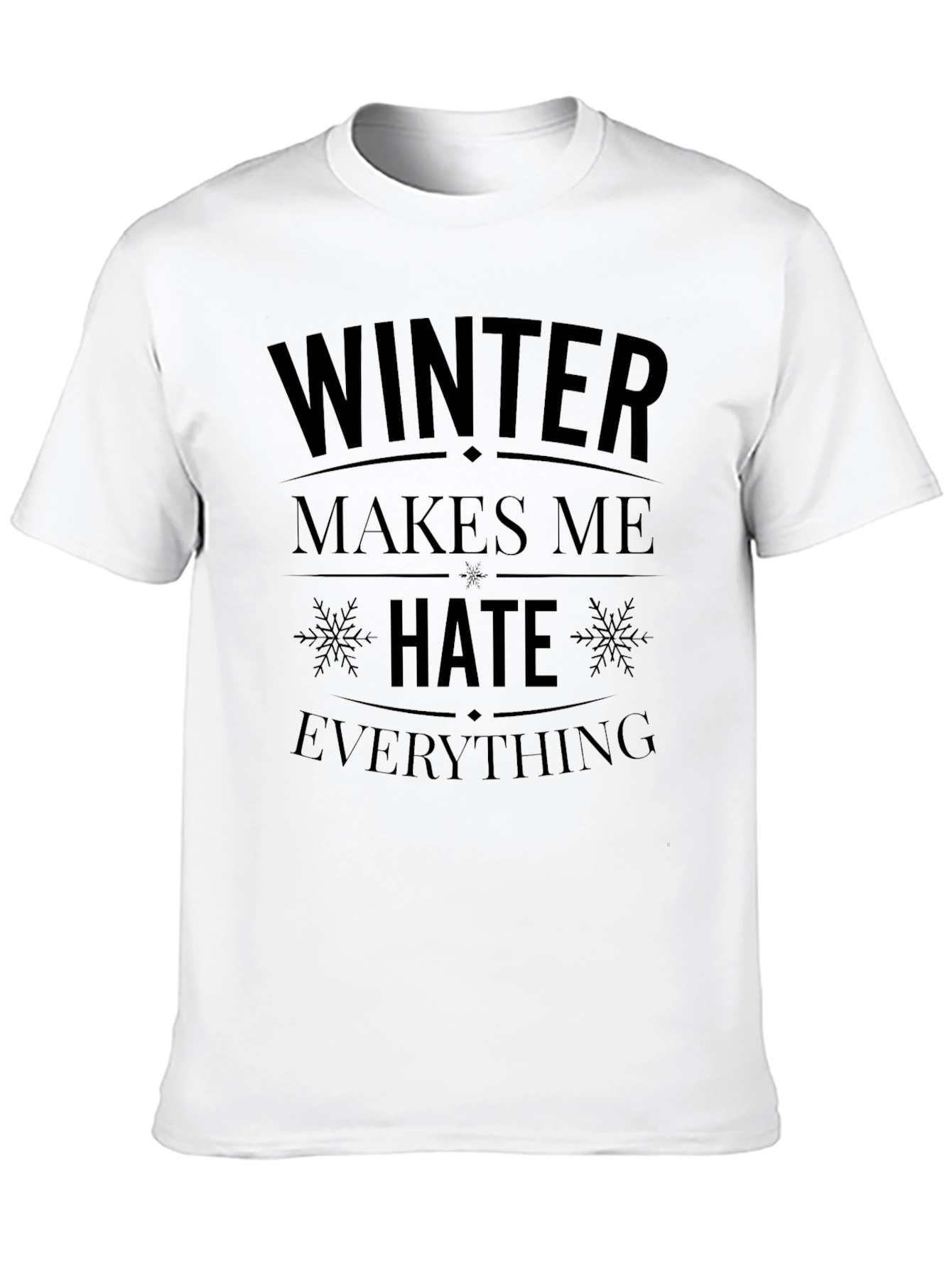 Winter Hater Graphic Tee - Black