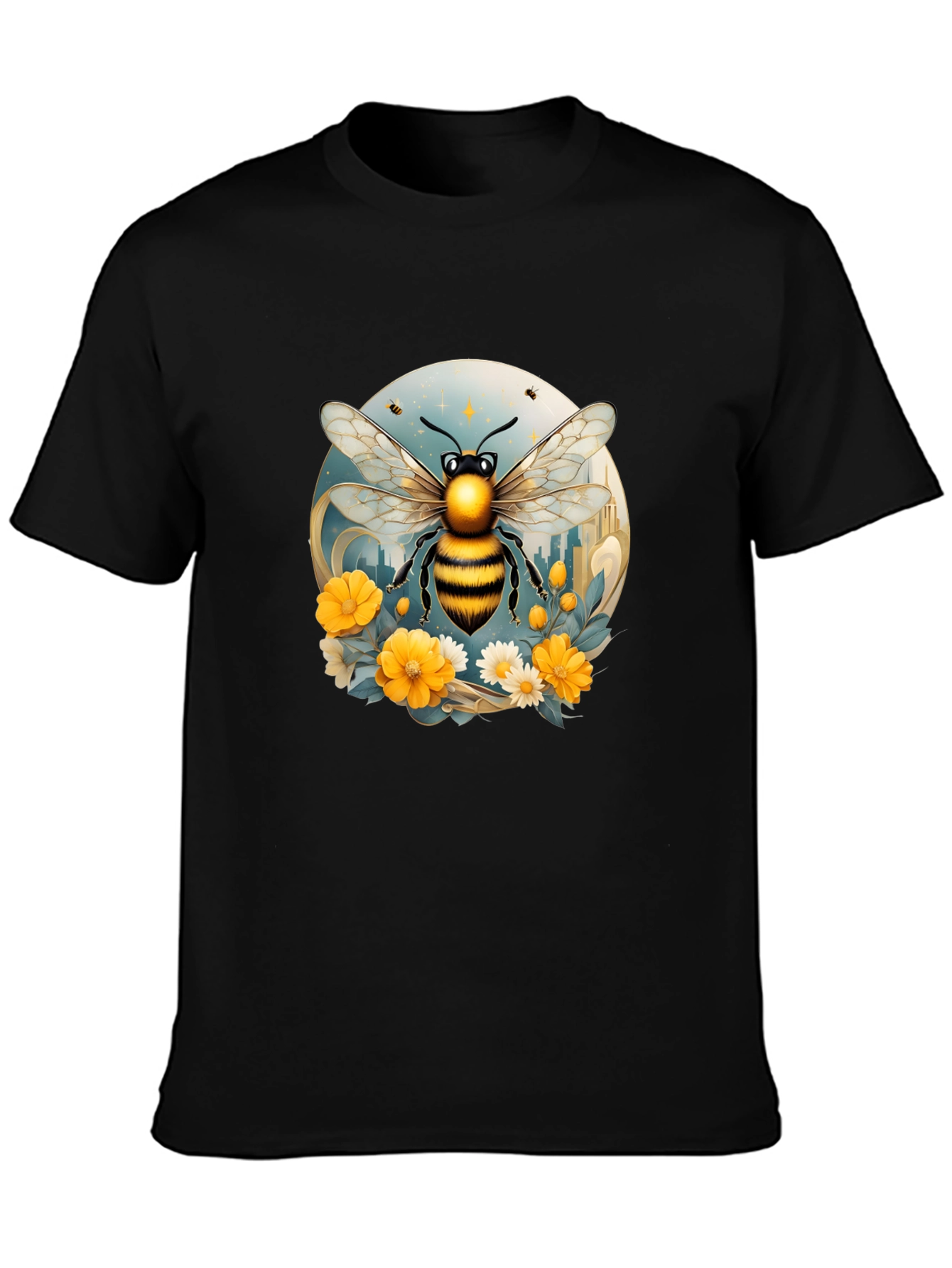 Bee Graphic Black T-Shirt