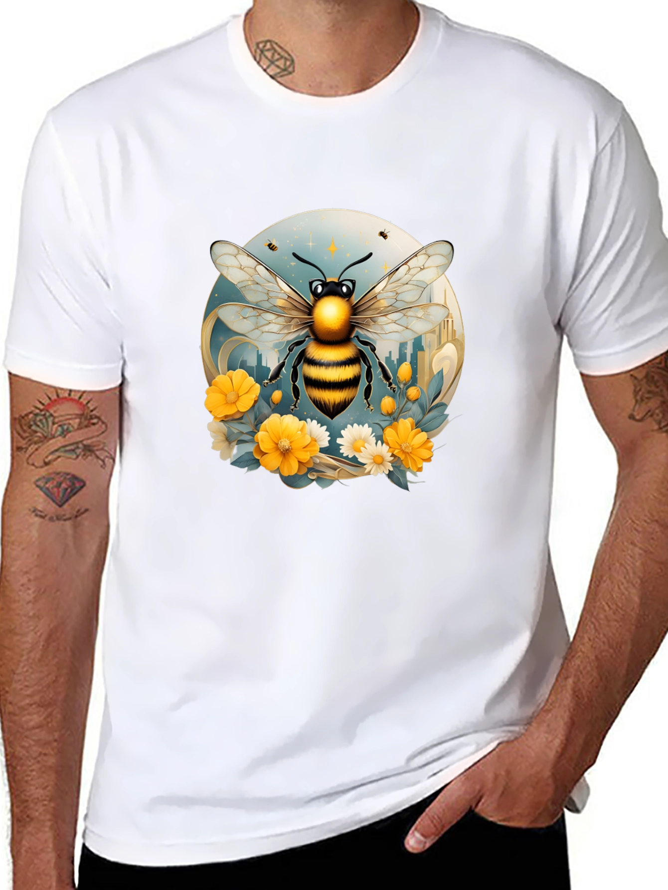 Bee Graphic Black T-Shirt