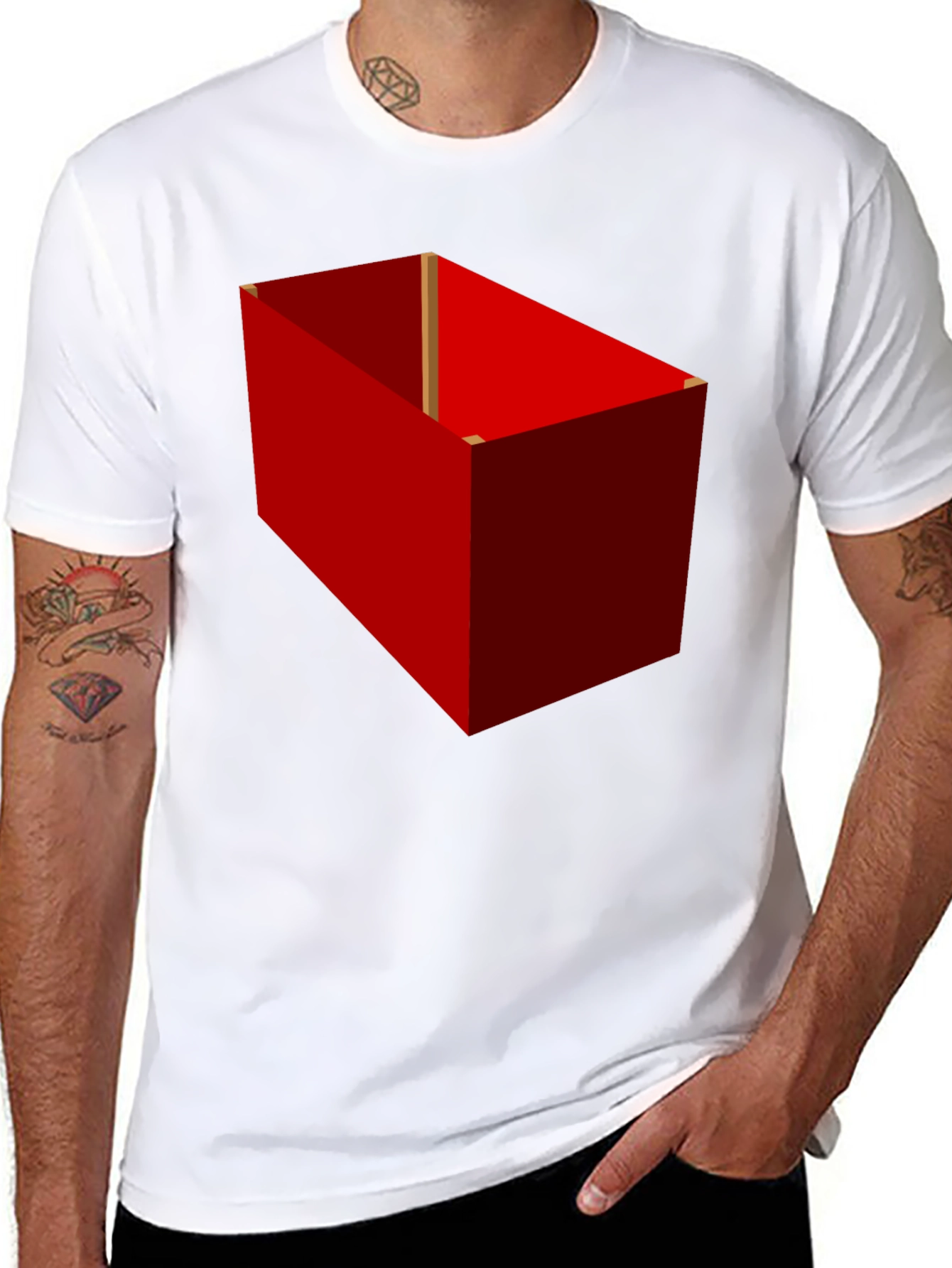 Red Box Graphic Tee - Unique Design