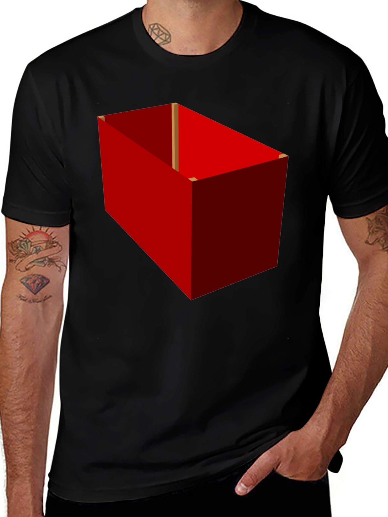Red Box Graphic Tee - Unique Design