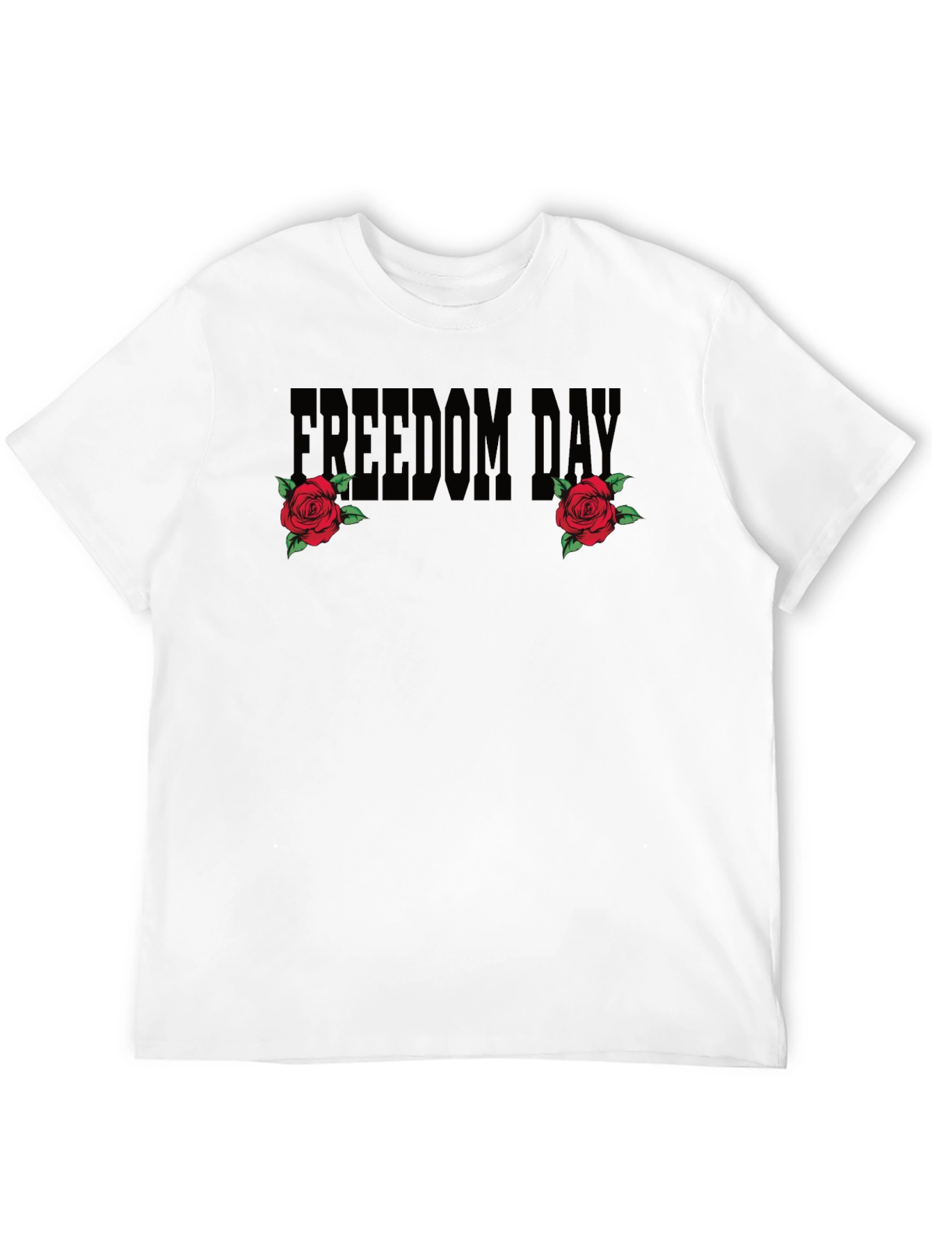 Freedom Day Rose Graphic T-Shirt