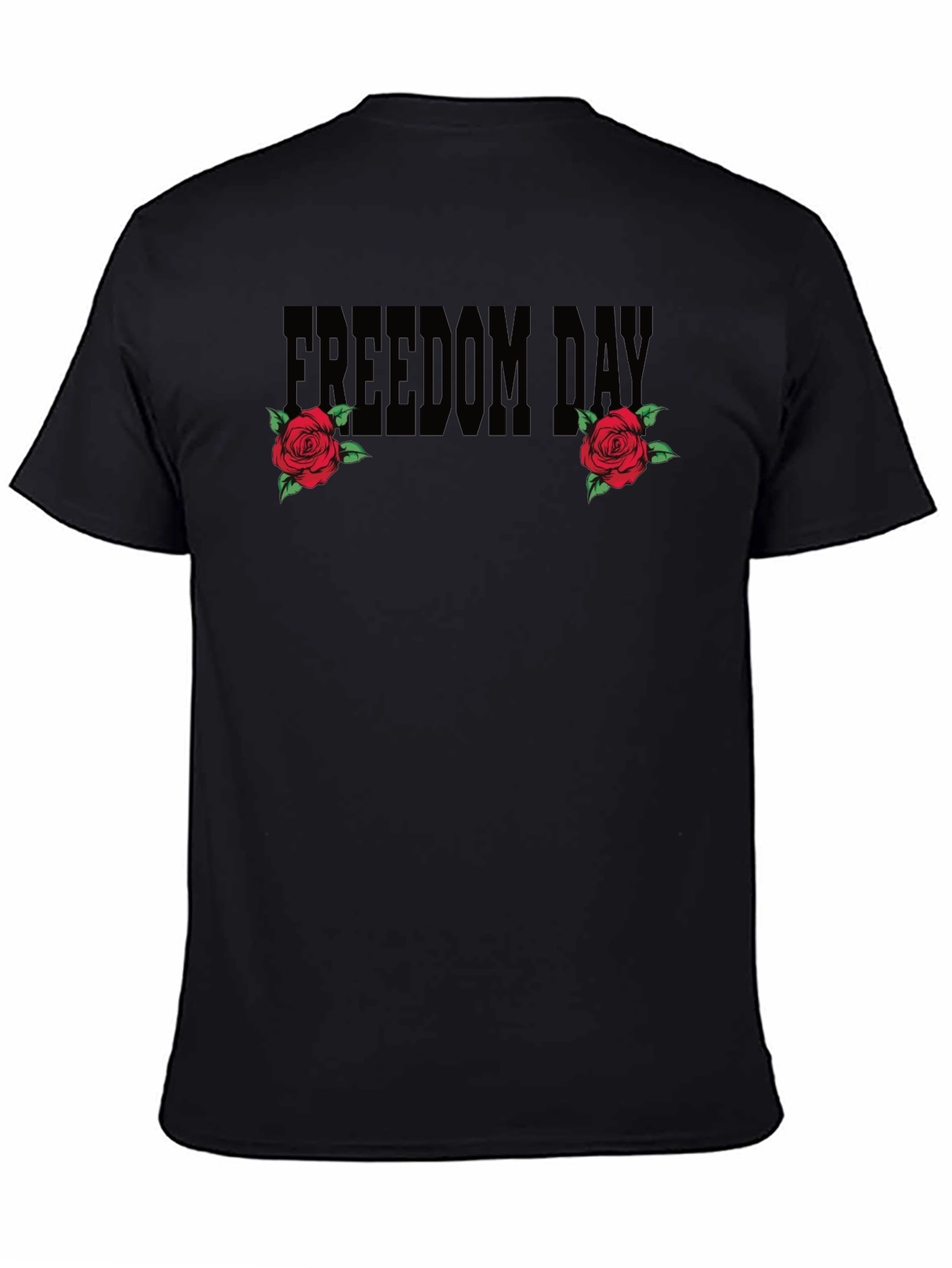 Freedom Day Rose Graphic T-Shirt