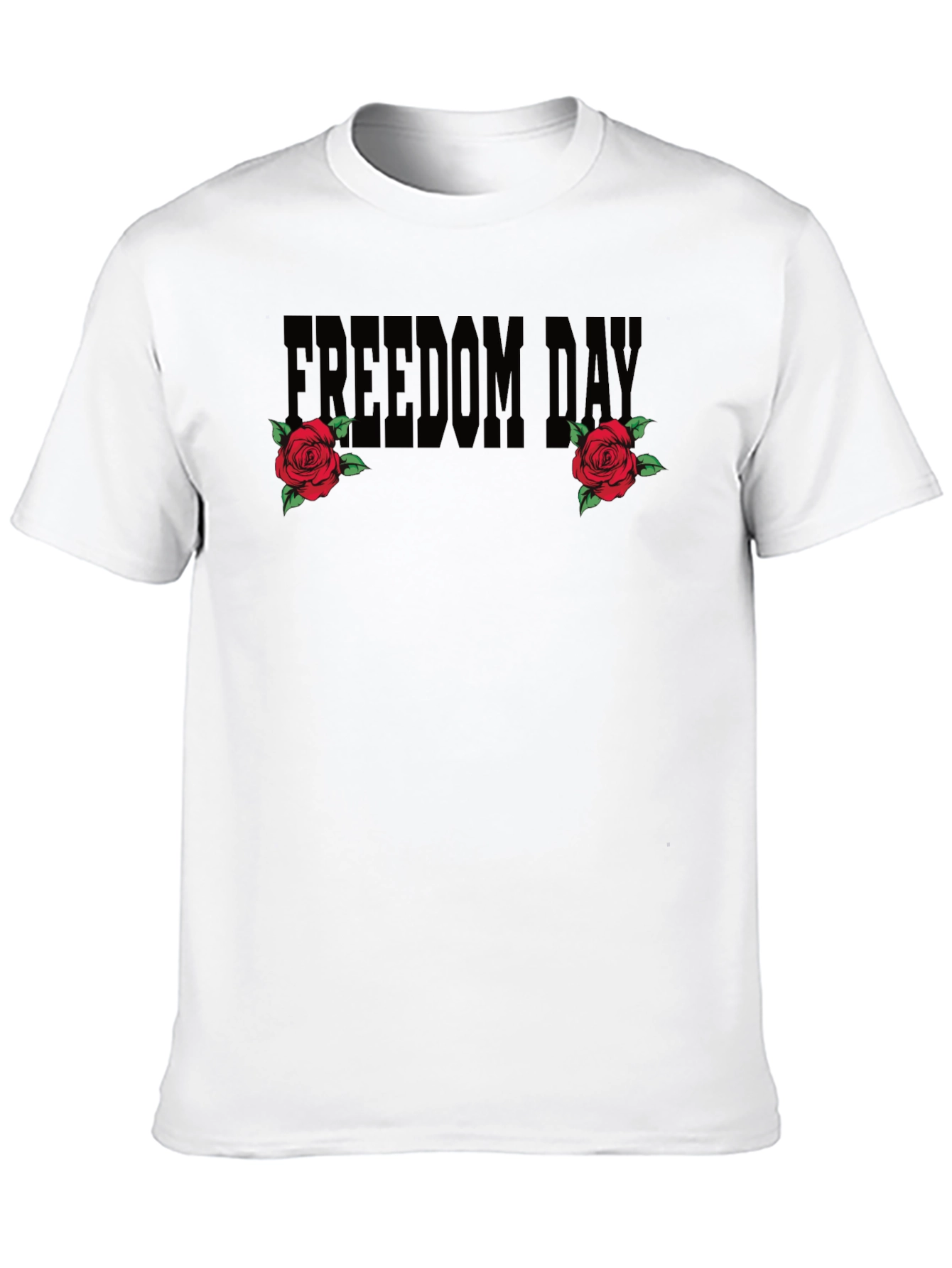 Freedom Day Rose Graphic T-Shirt