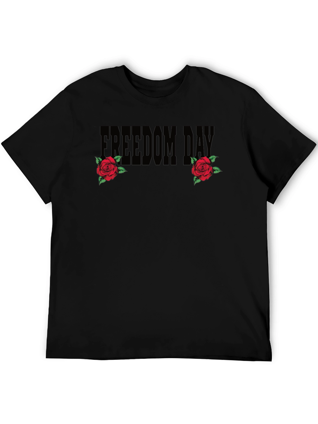Freedom Day Rose Graphic T-Shirt