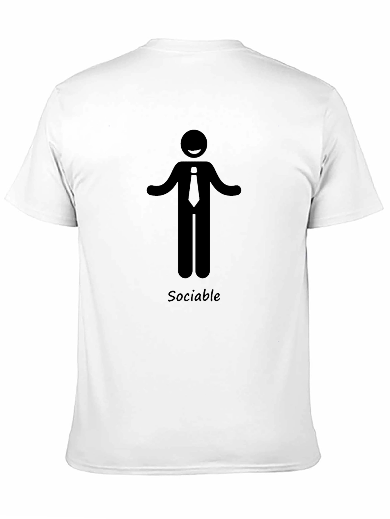 Sociable Stick Figure Graphic Tee - Black