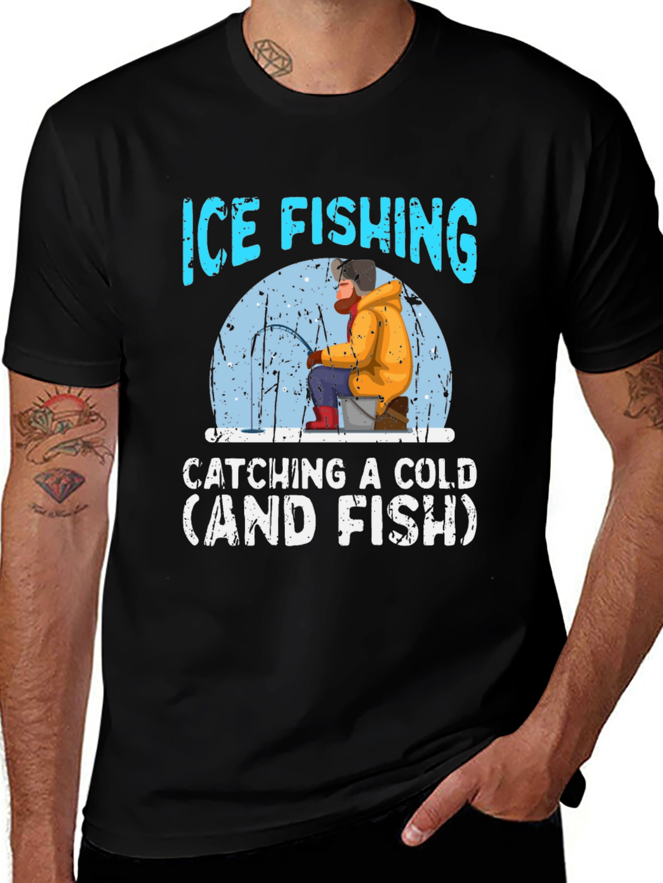 Ice Fishing Catching a Cold T-Shirt