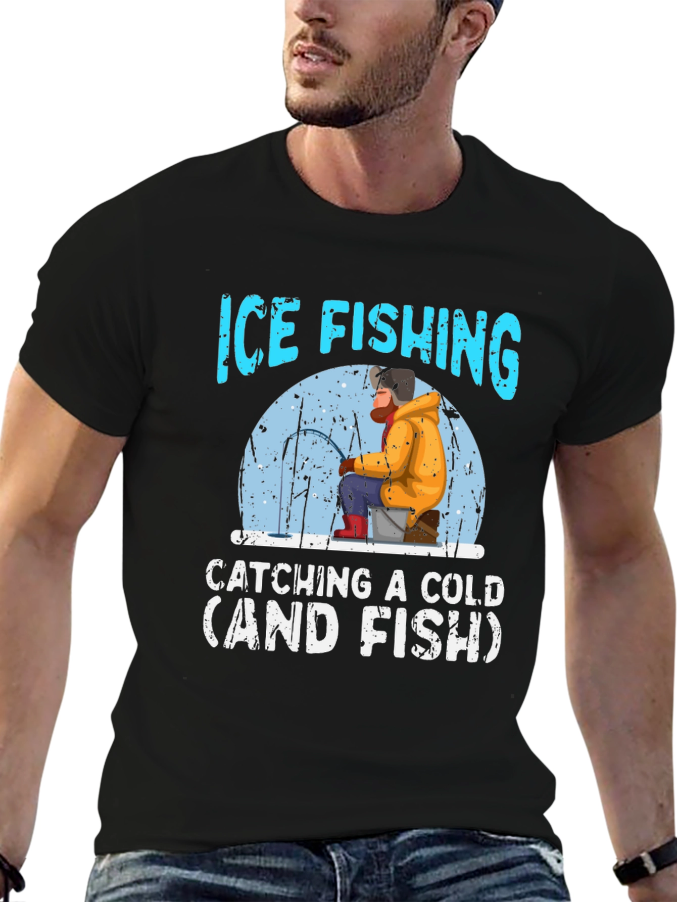 Ice Fishing Catching a Cold T-Shirt