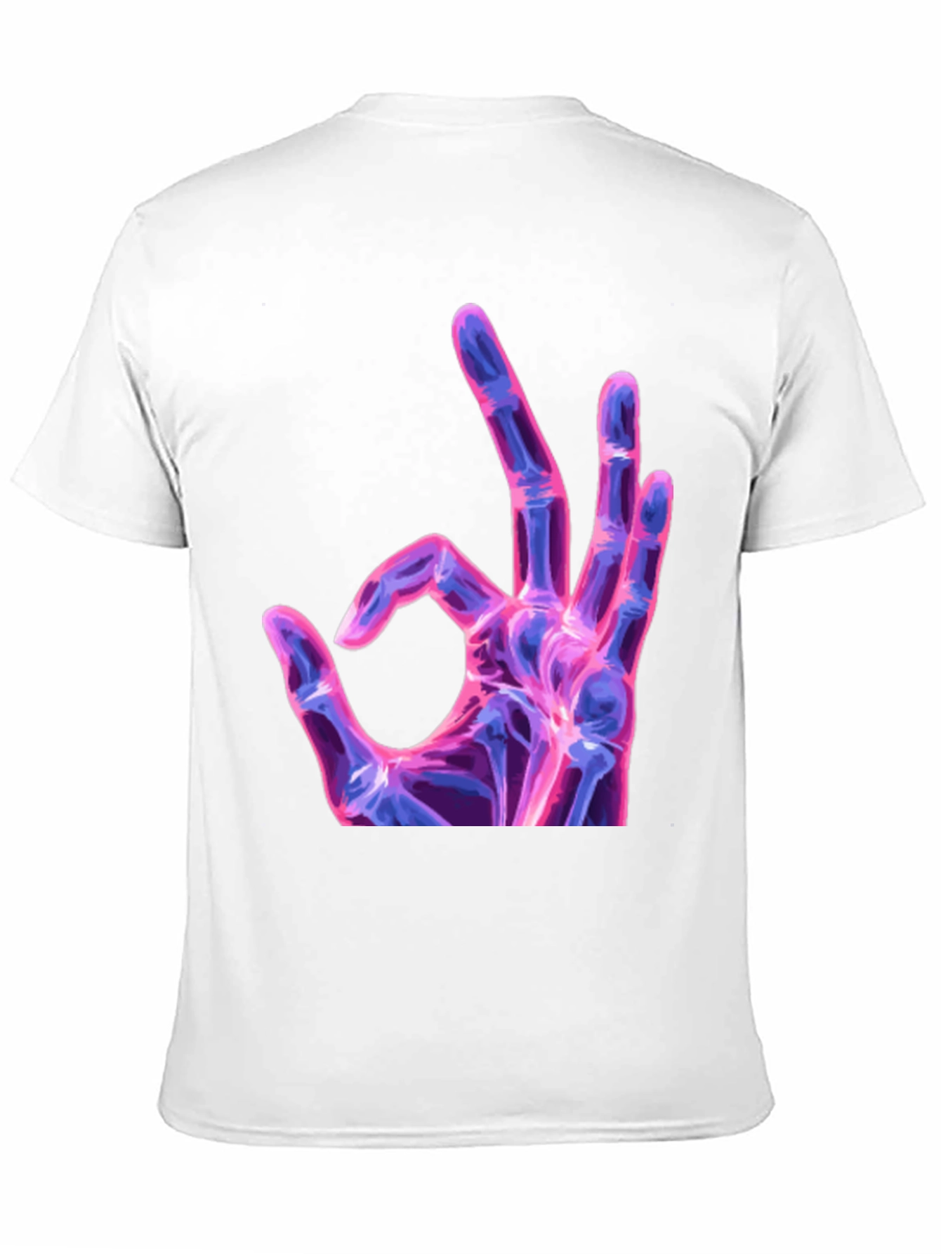 Neon X-Ray Hand Gesture Graphic Tee