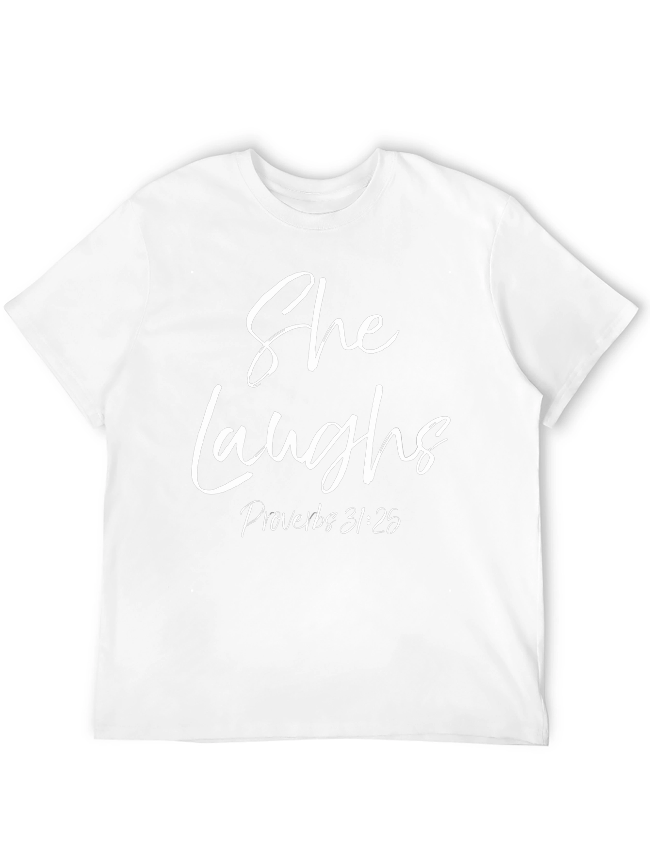 She Laughs Proverbs 31:25 Black T-Shirt