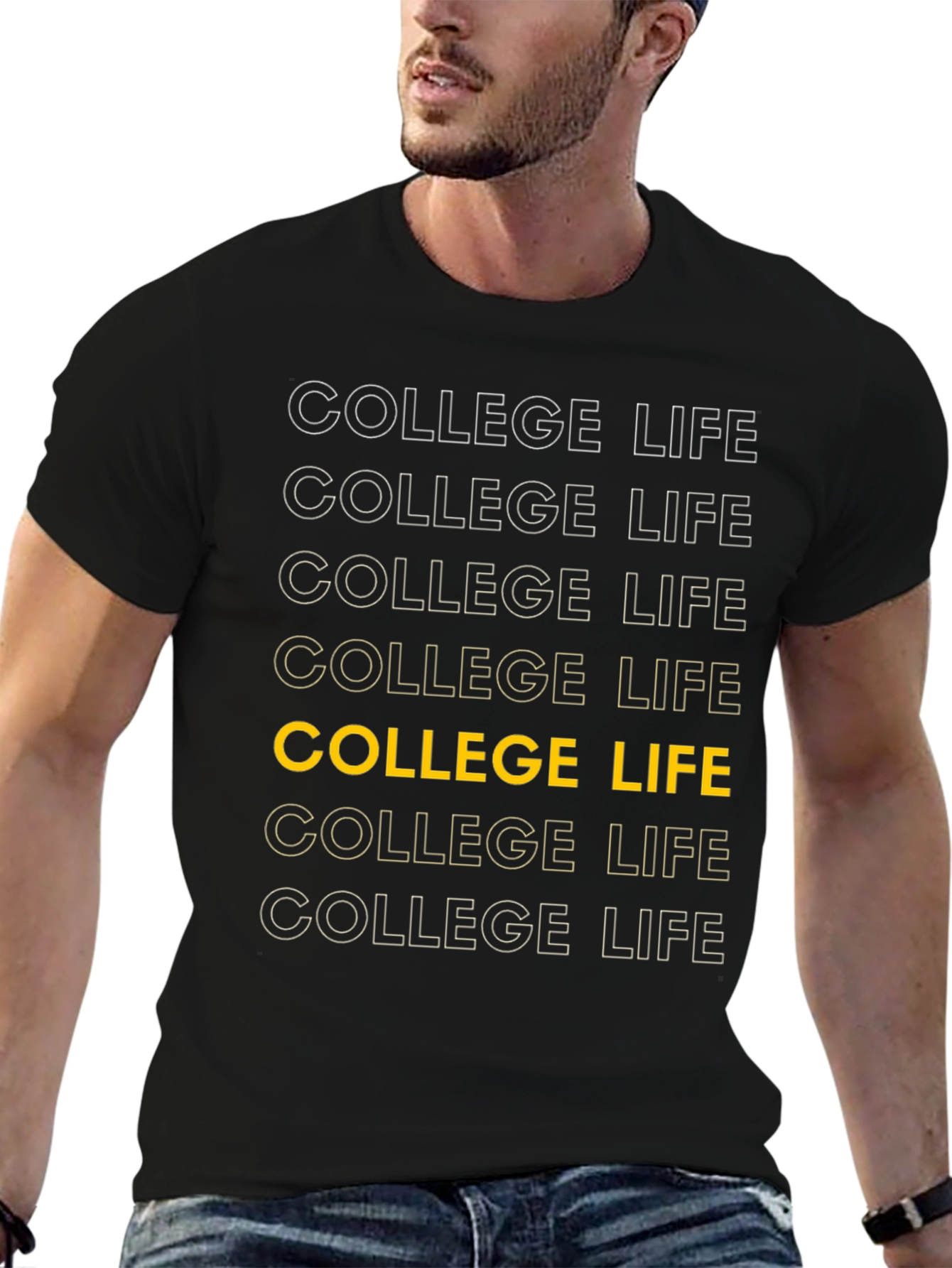 College Life Graphic Tee - Classic Design