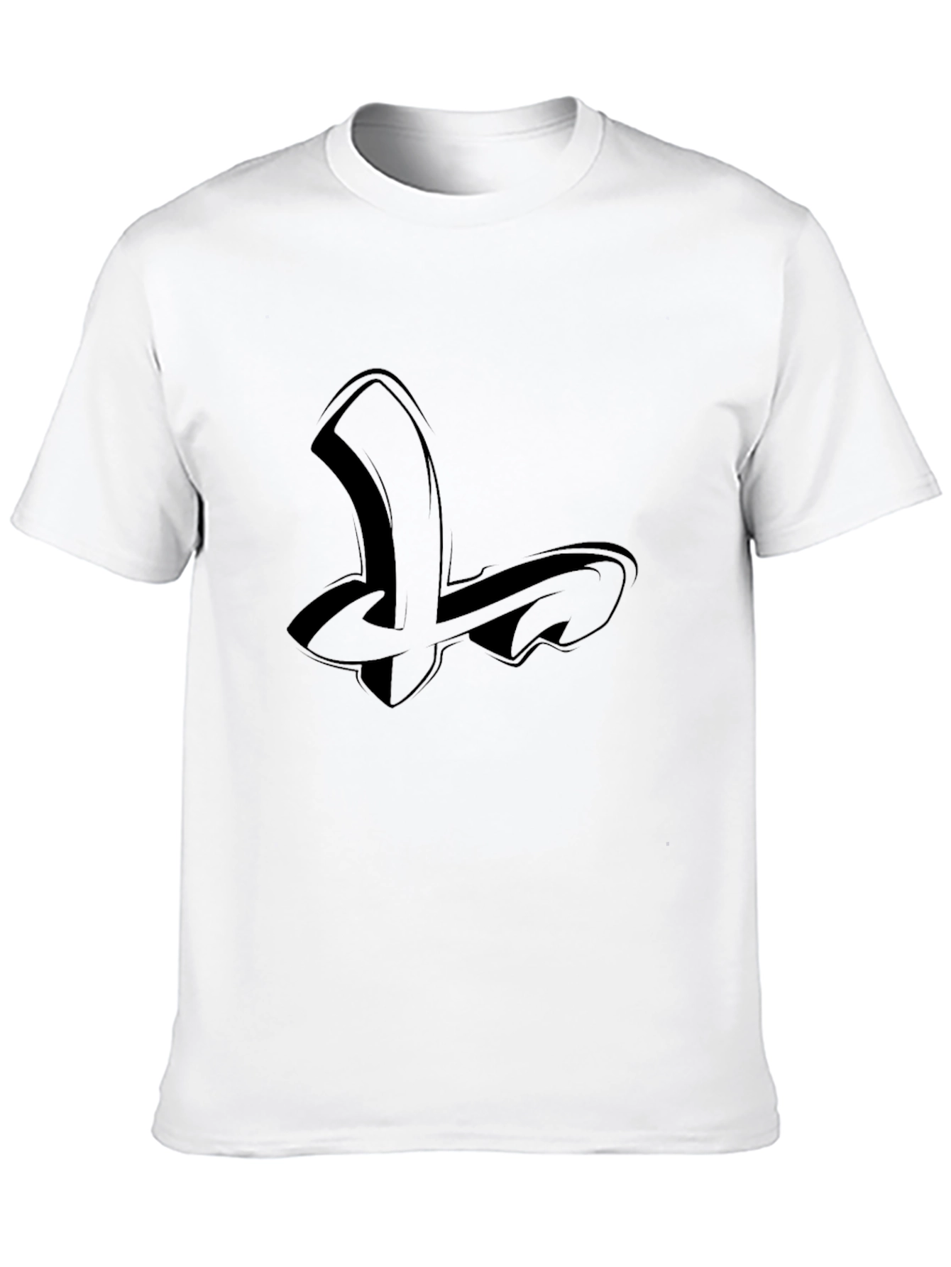 Urban Black Tee with Abstract Graphic
