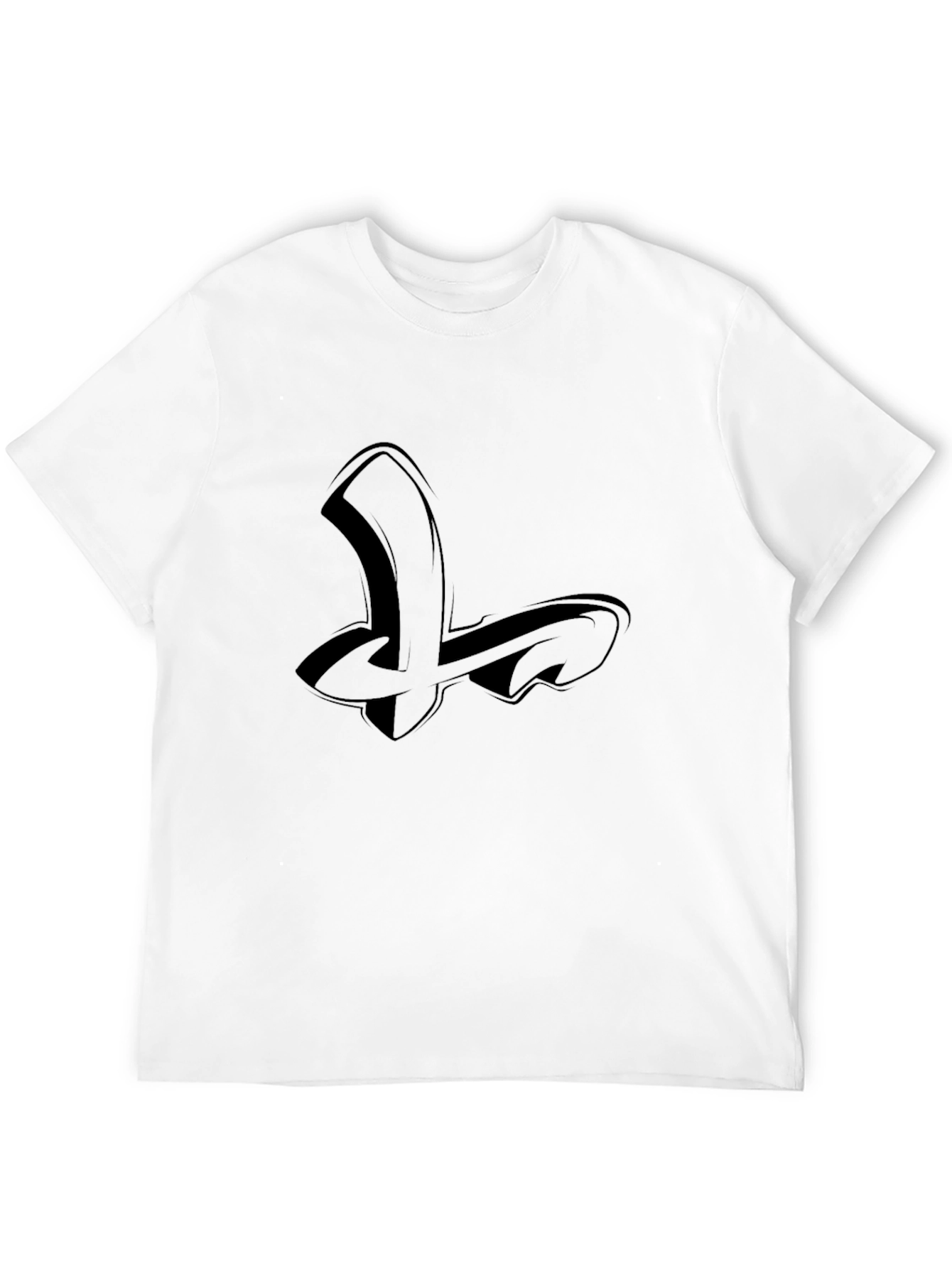 Urban Black Tee with Abstract Graphic