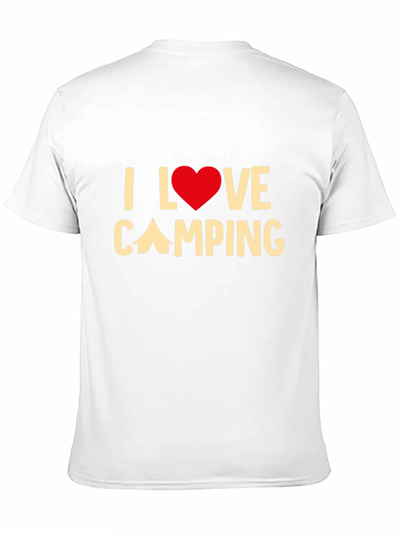 I Love Camping Graphic Tee - Black Cotton T-Shirt