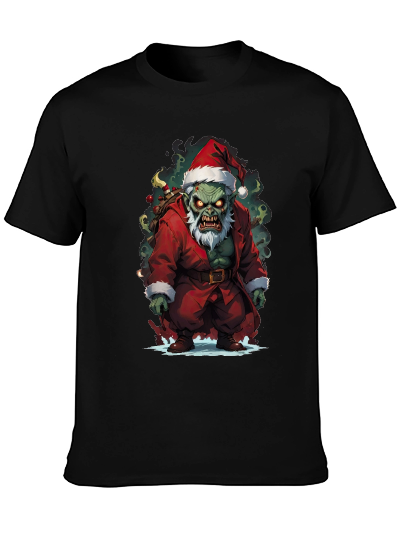 Zombie Santa Claus Graphic T-Shirt