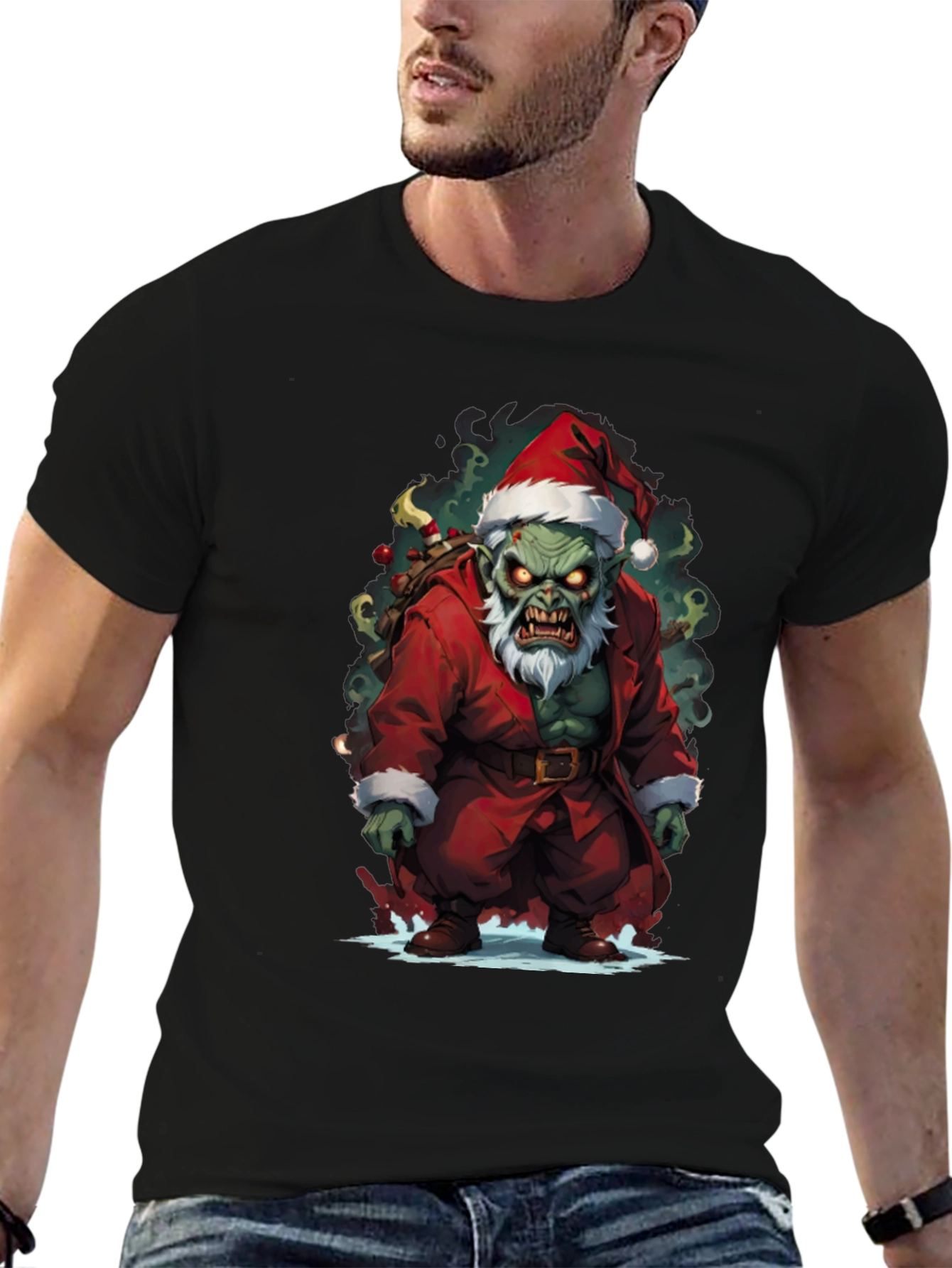 Zombie Santa Claus Graphic T-Shirt