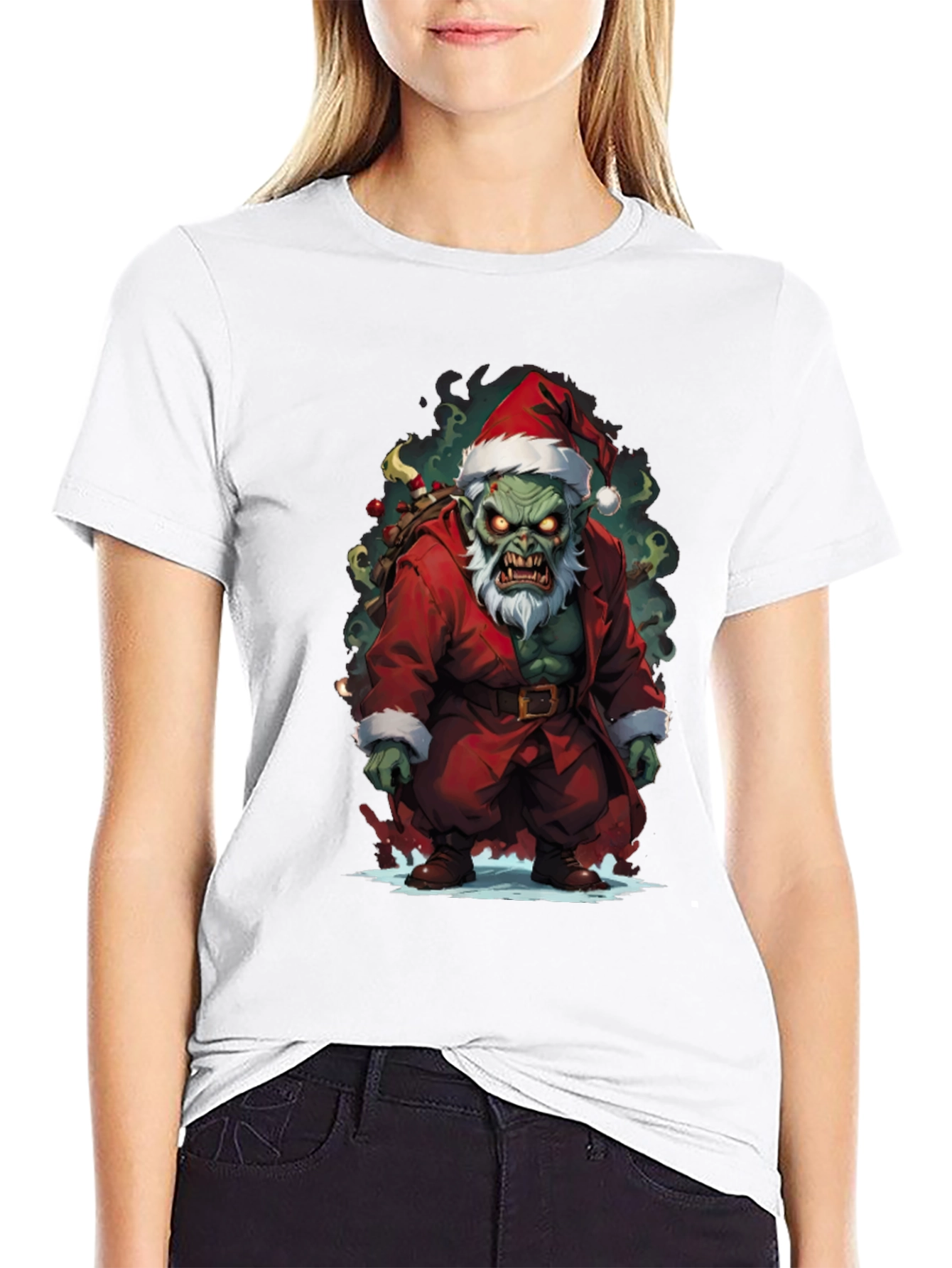 Zombie Santa Claus Graphic T-Shirt