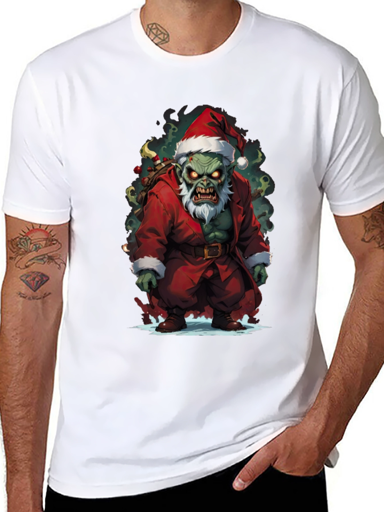 Zombie Santa Claus Graphic T-Shirt