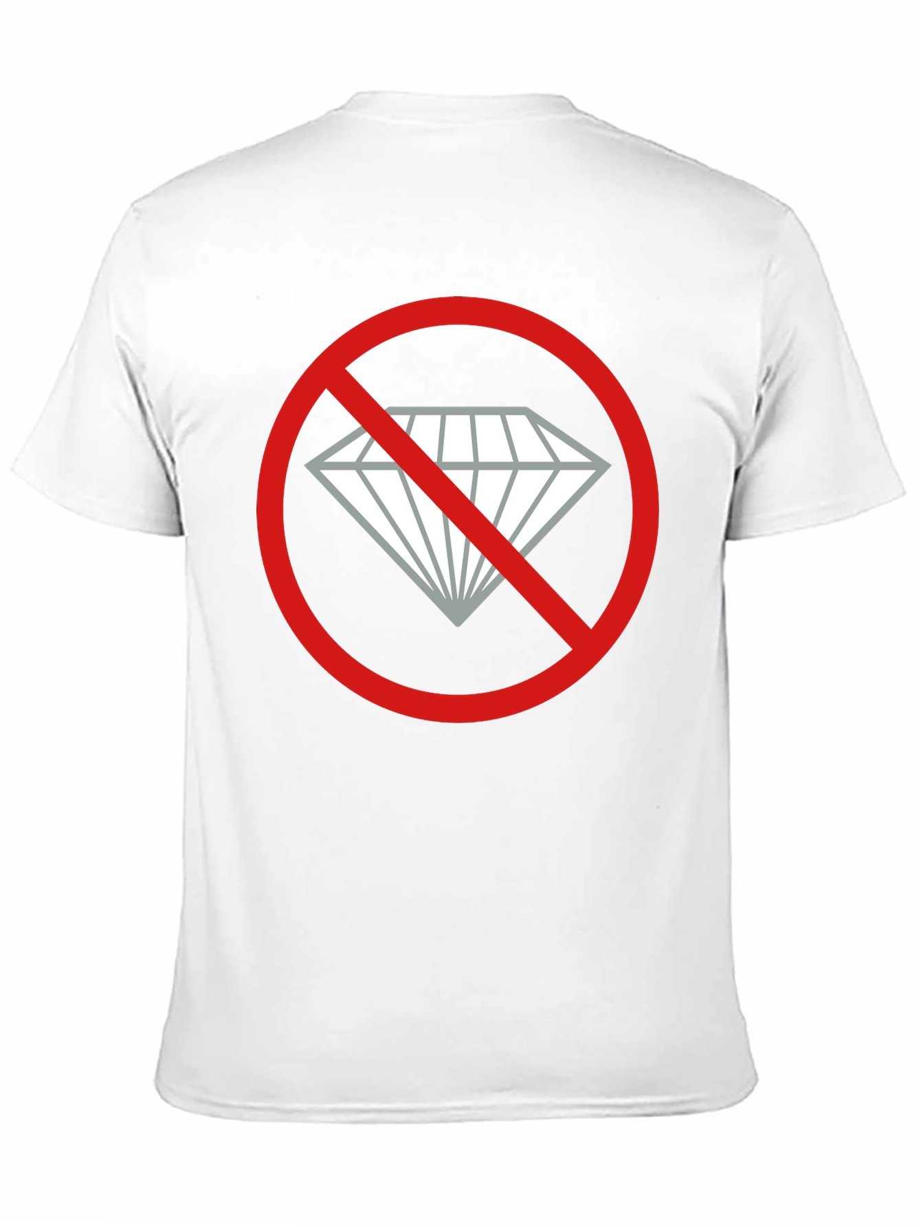 No Diamonds Graphic Tee - Black Cotton T-Shirt