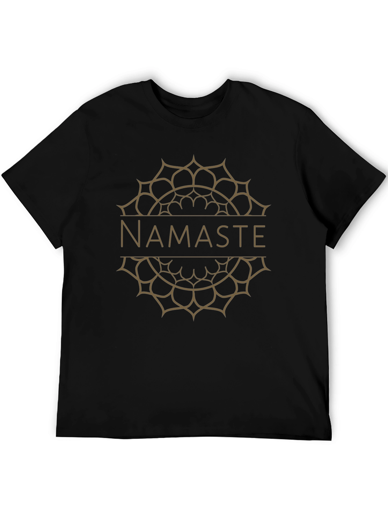 Namaste Mandala Graphic T-Shirt - Black