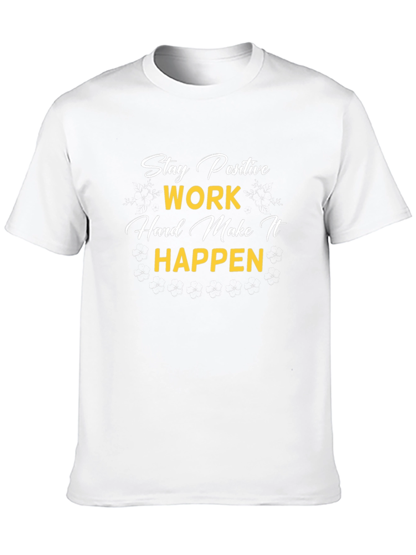 Motivational Stay Positive Graphic T-Shirt - Black