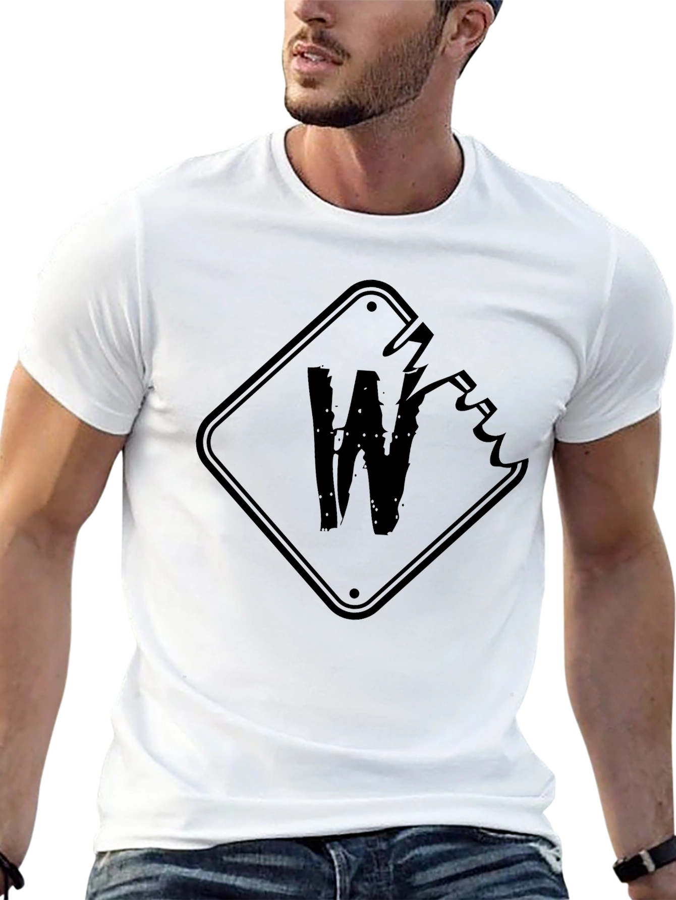 Edgy W Graphic Black T-Shirt