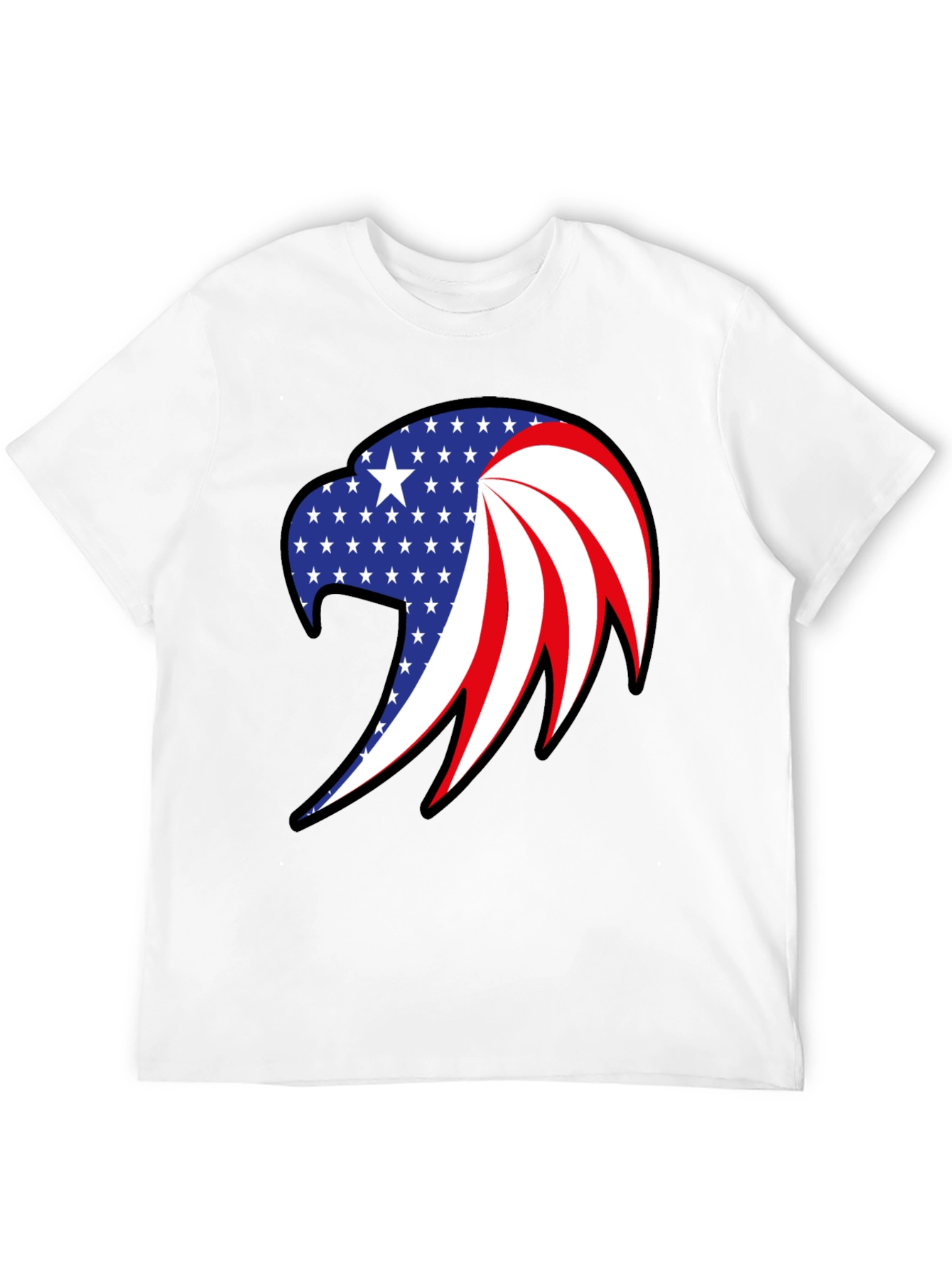 Patriotic Eagle Graphic Tee - Black