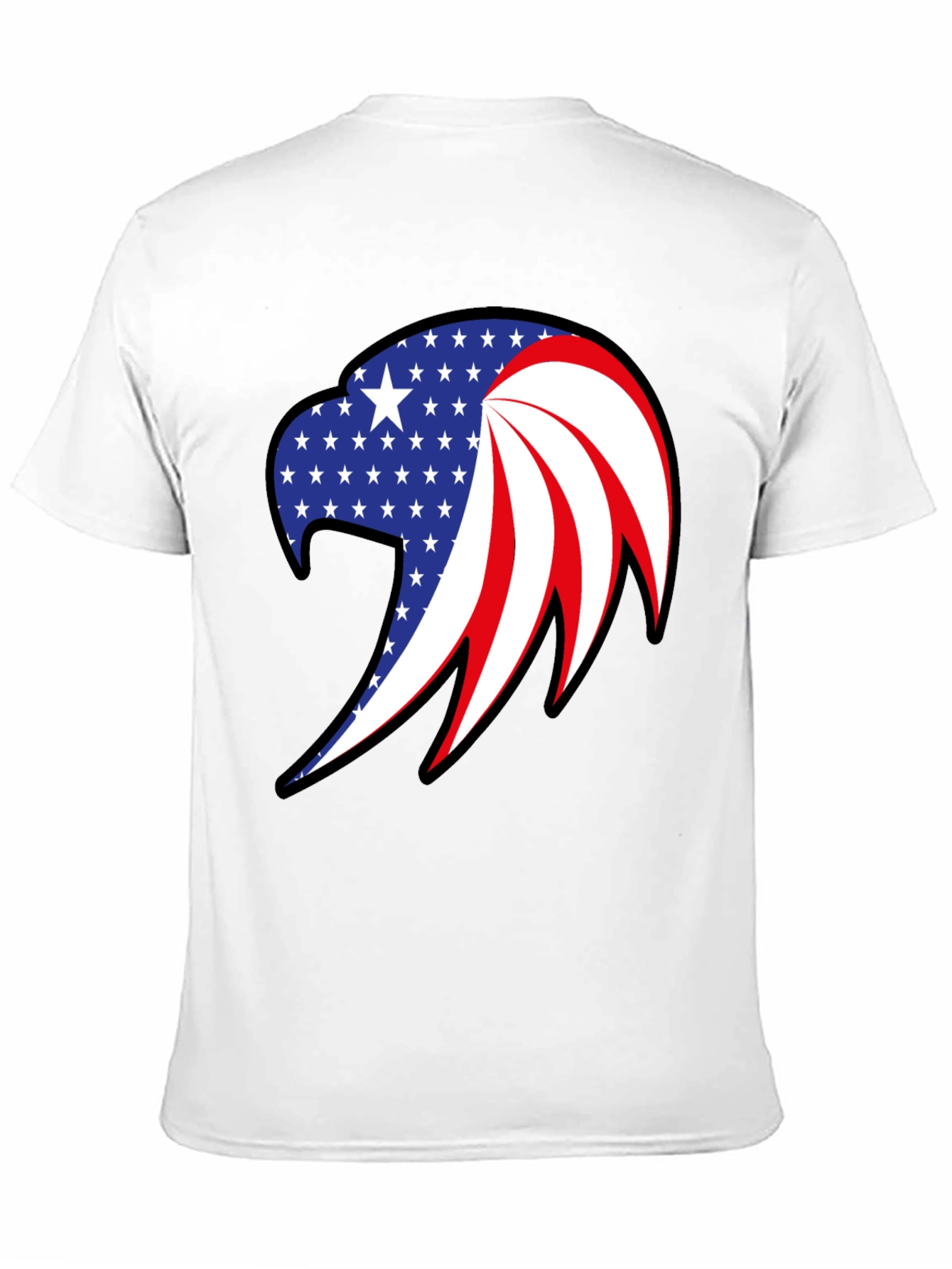 Patriotic Eagle Graphic Tee - Black