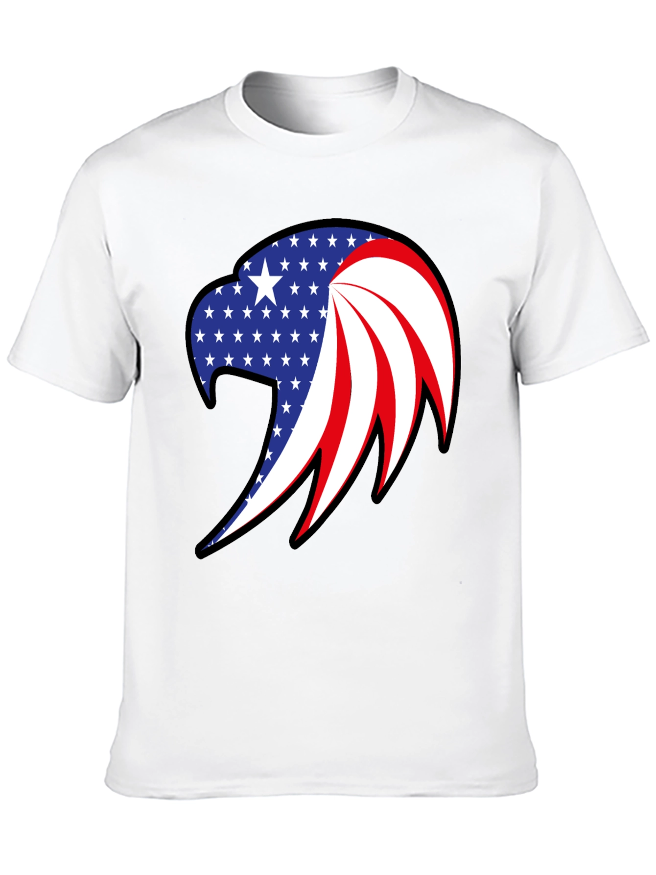 Patriotic Eagle Graphic Tee - Black