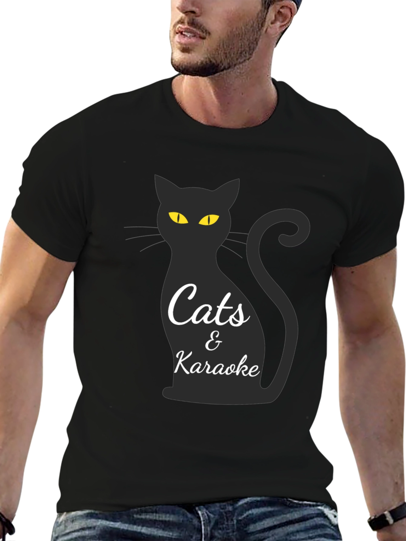 Cats & Karaoke Black T-Shirt