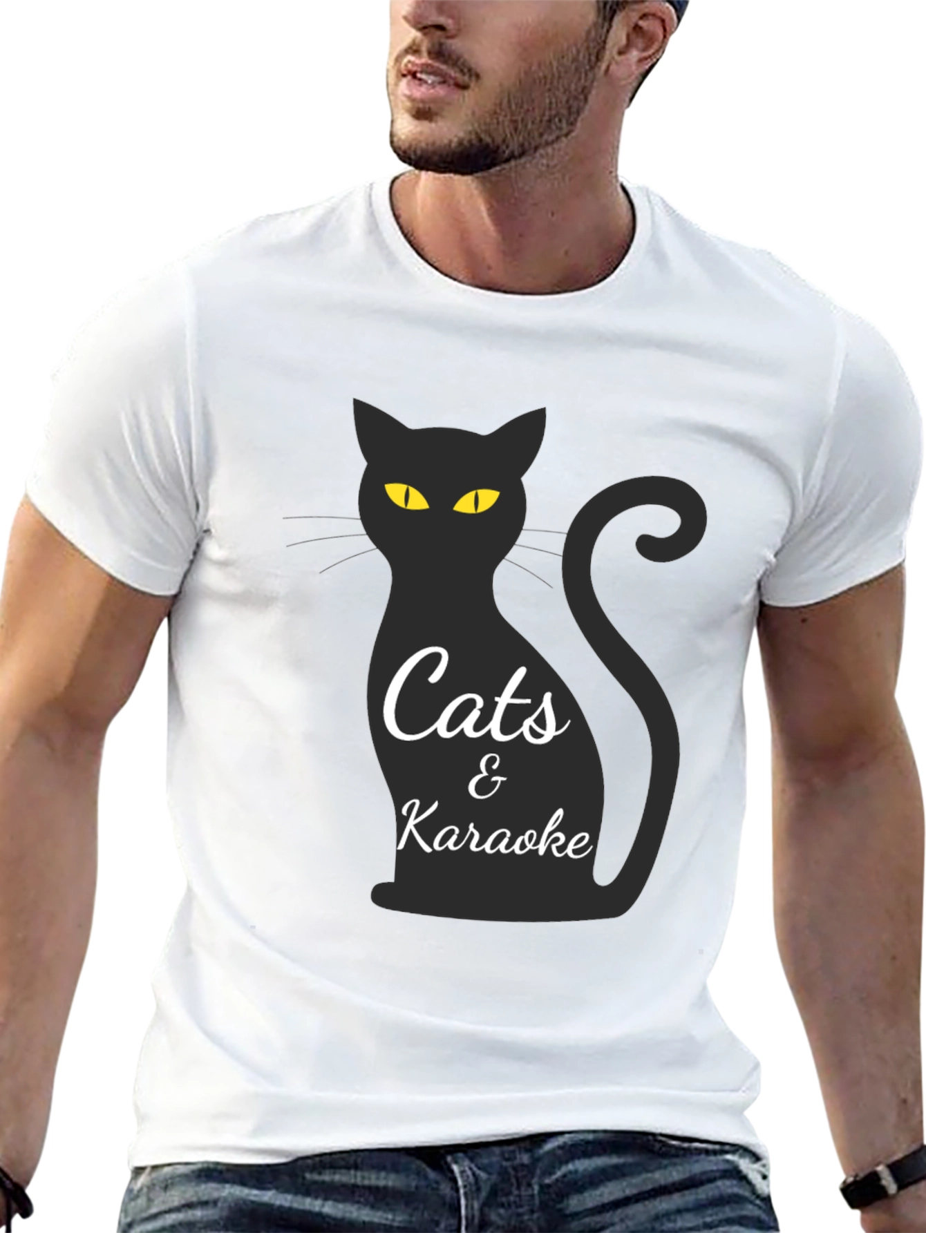 Cats & Karaoke Black T-Shirt