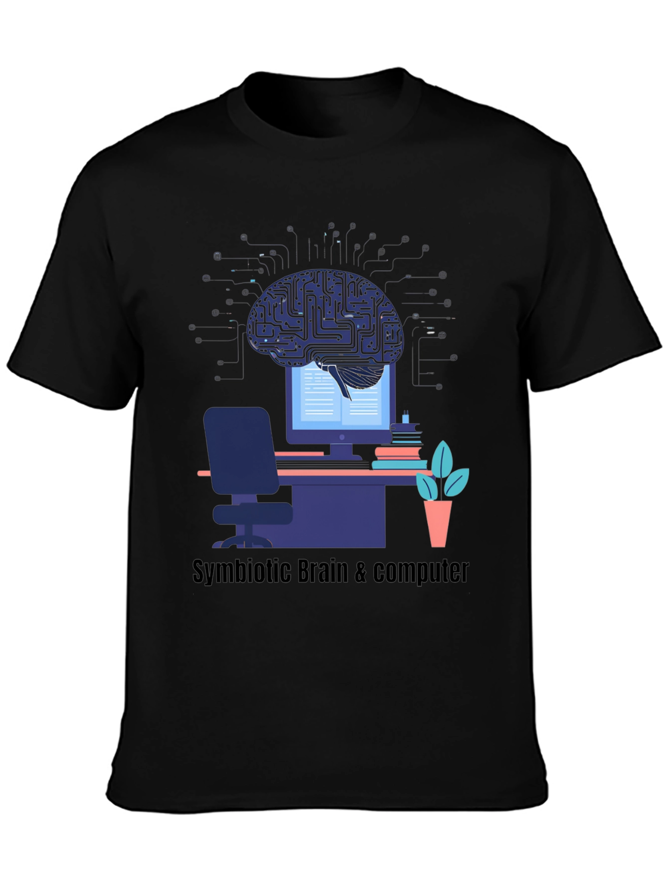 Symbiotic Brain & Computer Graphic Tee