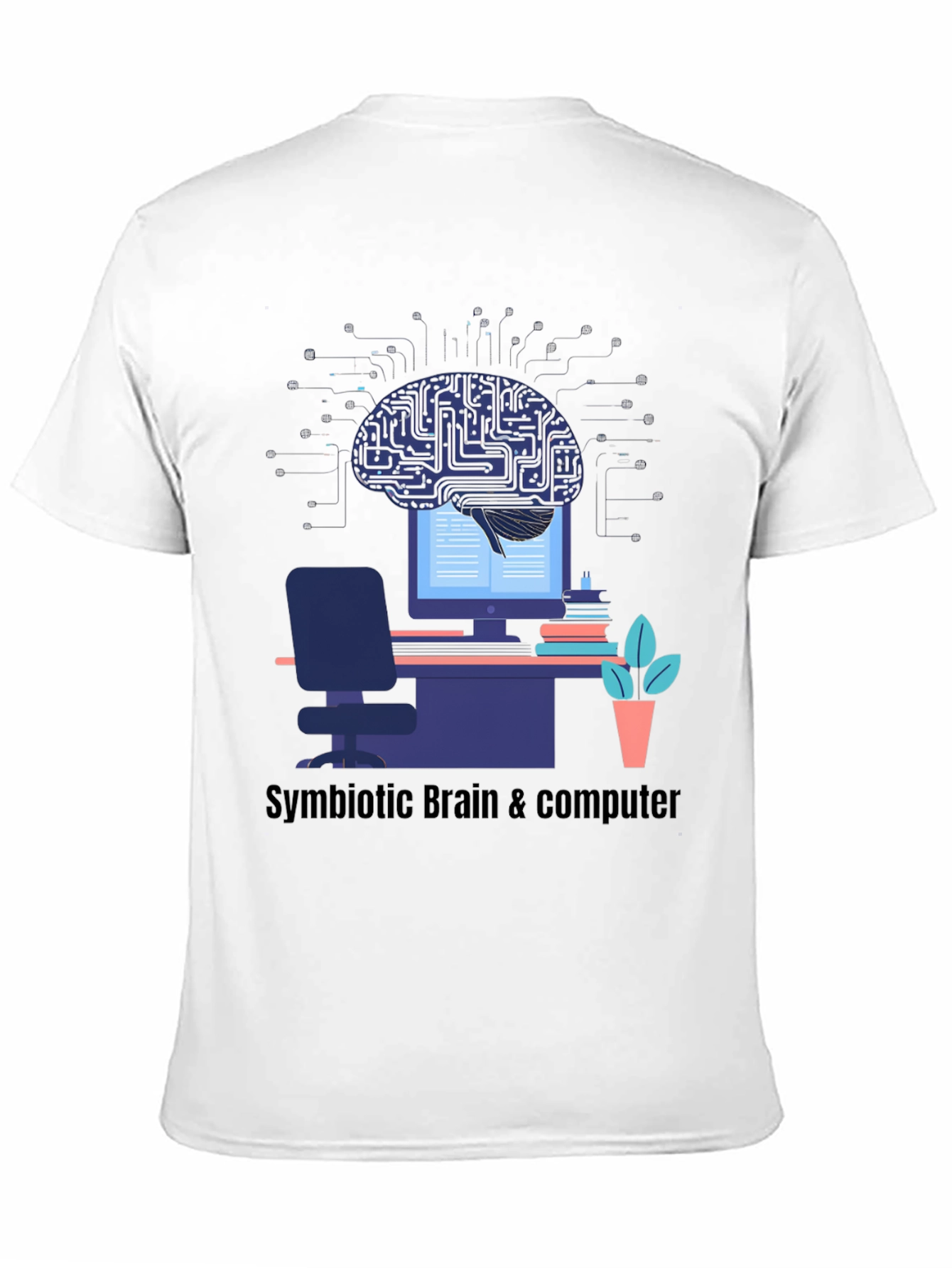 Symbiotic Brain & Computer Graphic Tee